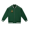 Contrast Piping Zip Bomber Jacket