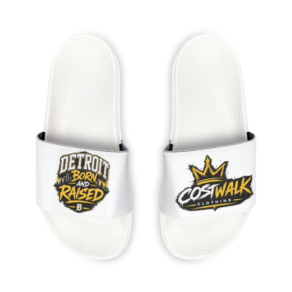 Detroit Born & Raised Slide Sandals — Removable Strap Men’s Pool Slides