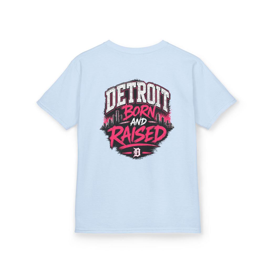 Detroit Born and Raised Kids Tee — Cost Walk Logo