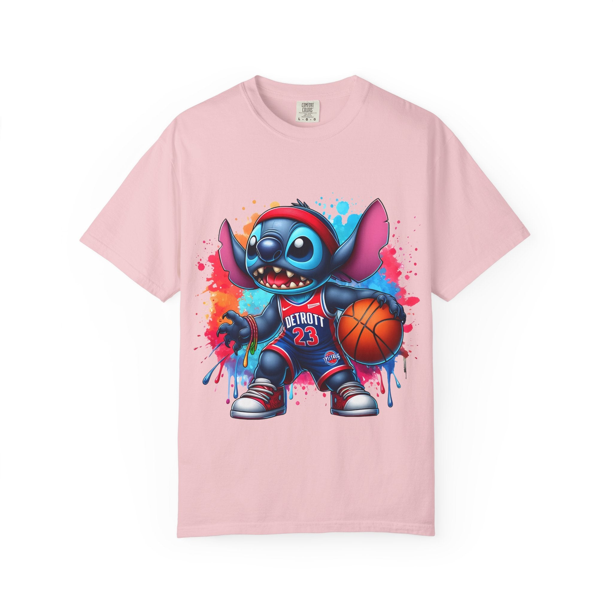 Basketball Stitch T-Shirt — Cute Cartoon Player Graphic Tee
