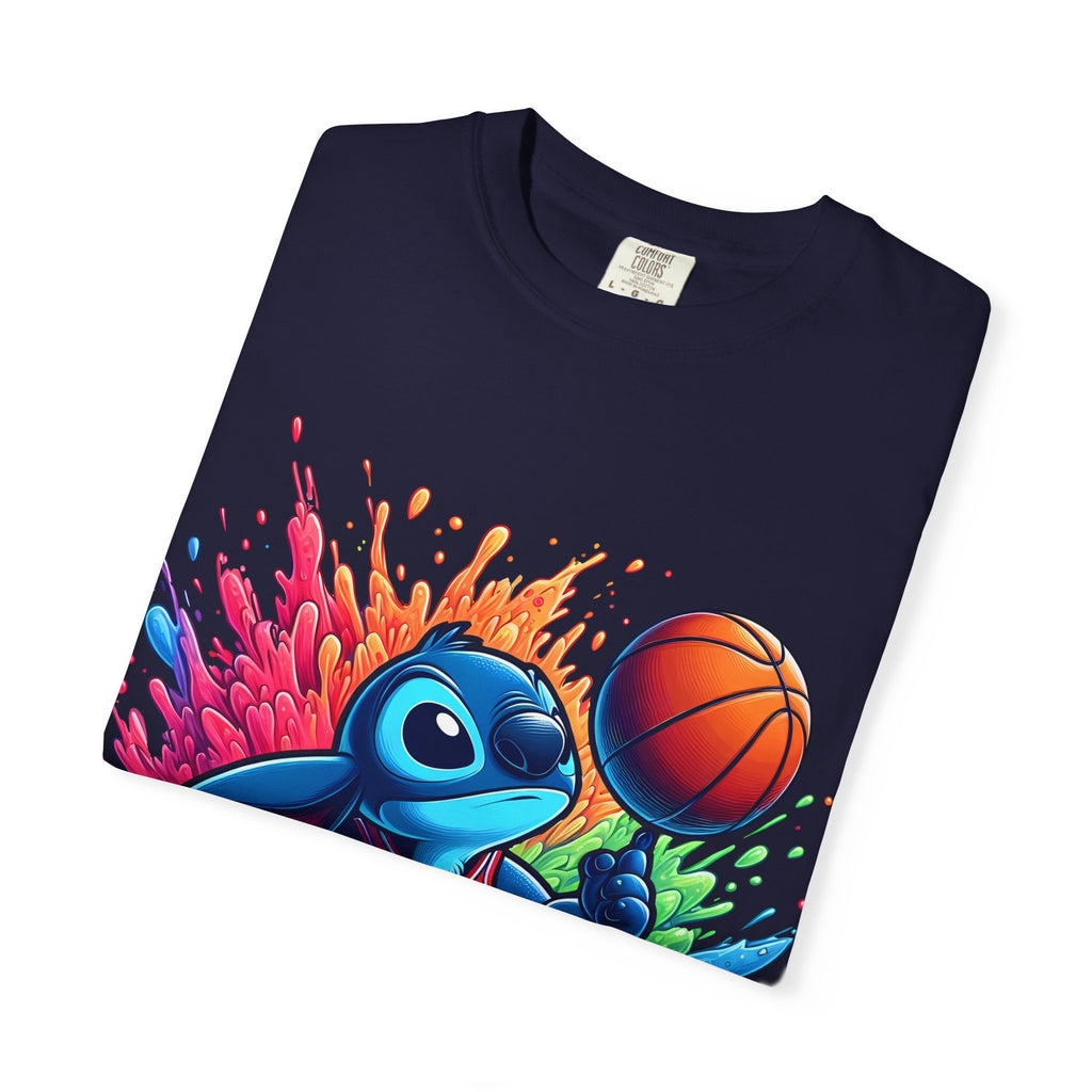 Stitch the Turtle Basketball T‑Shirt — Color Splash Sports Tee