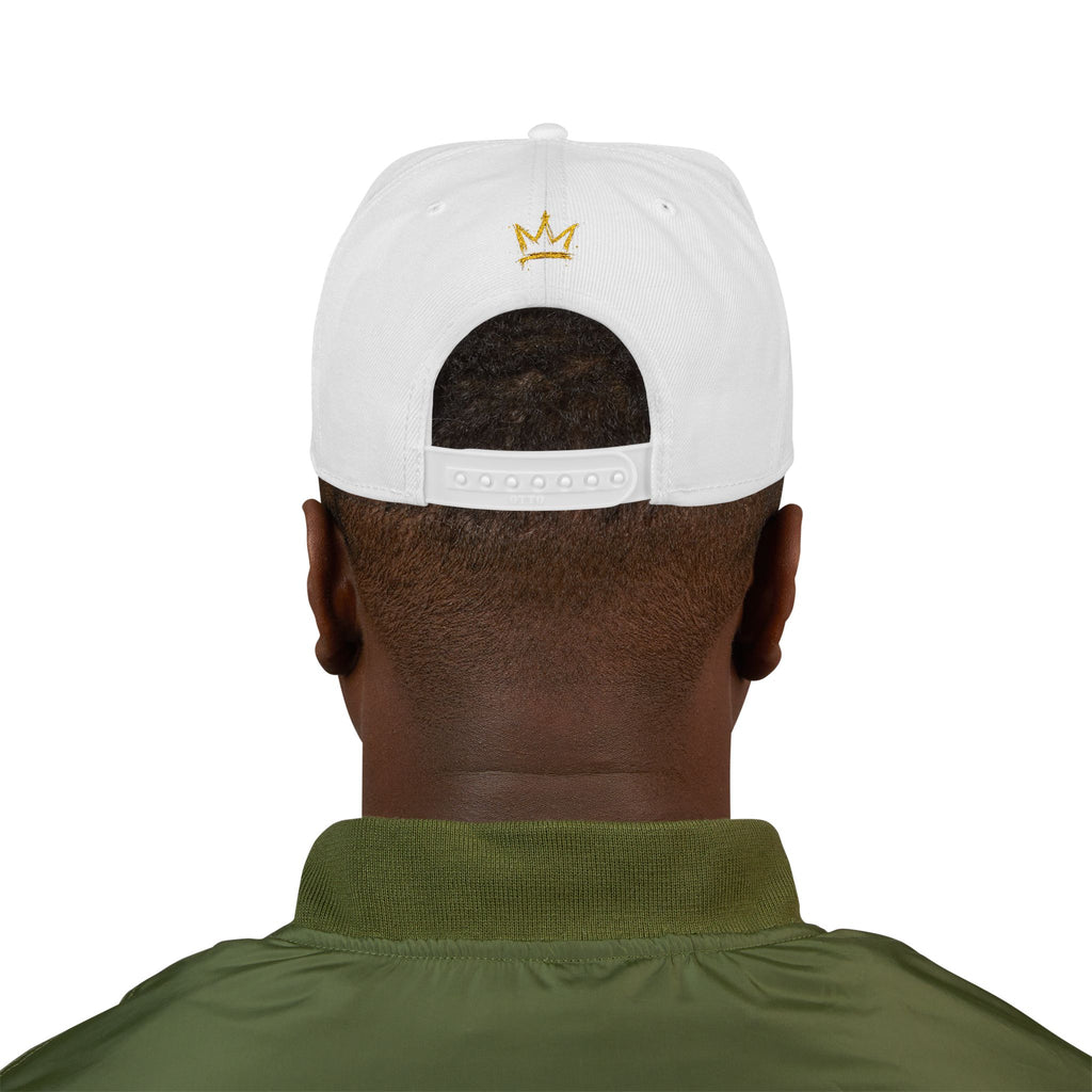 Embroidered Crown Snapback Hat — 'King Walk' Streetwear Snapback