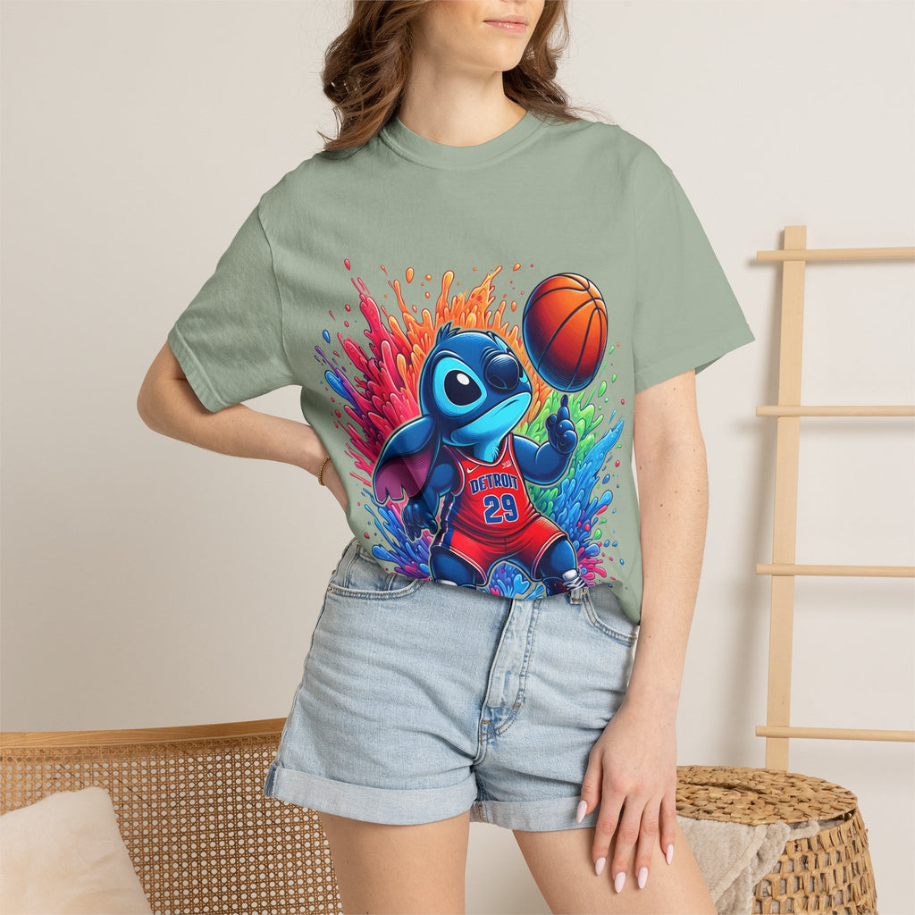 Stitch the Turtle Basketball T‑Shirt — Color Splash Sports Tee