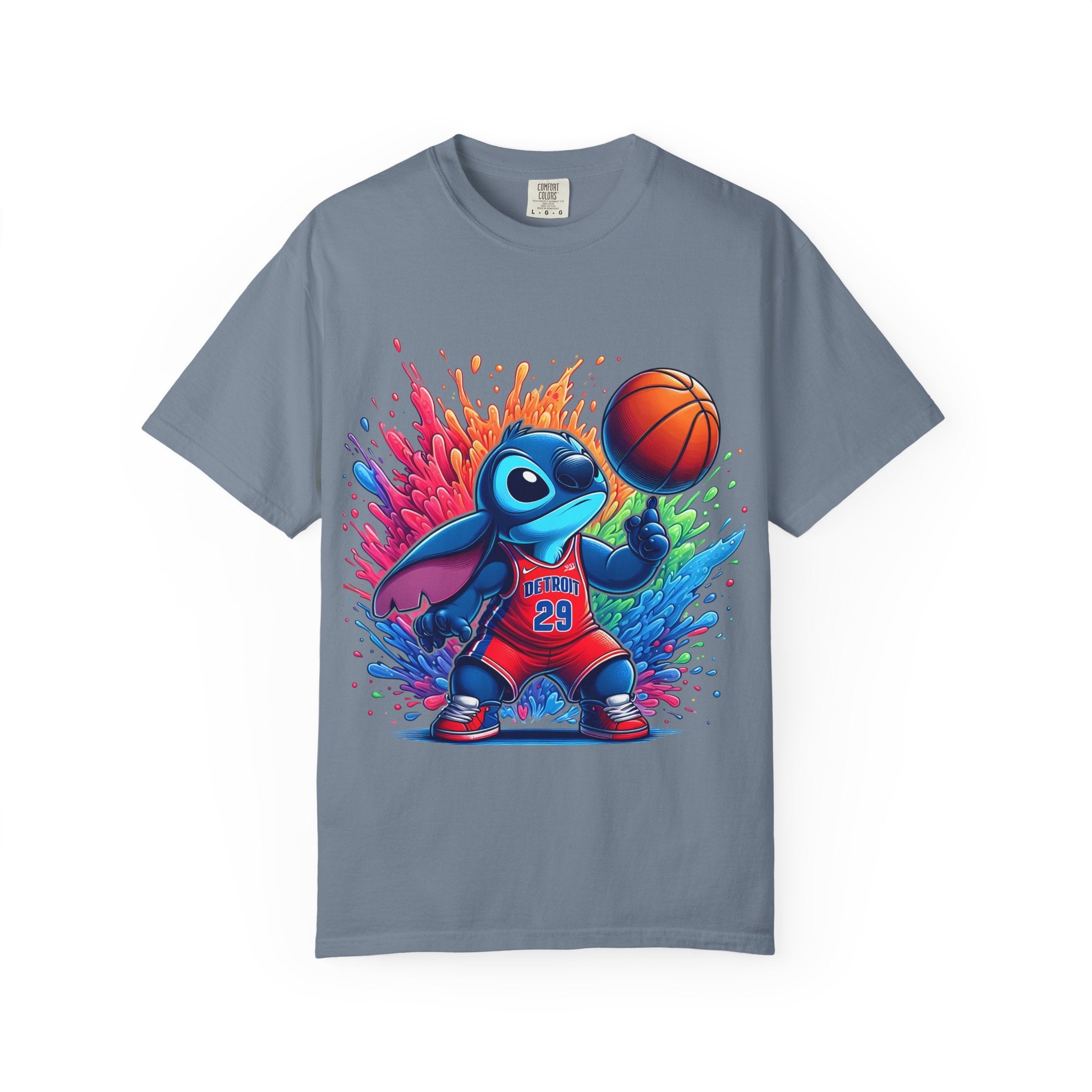 Stitch the Turtle Basketball T‑Shirt — Color Splash Sports Tee