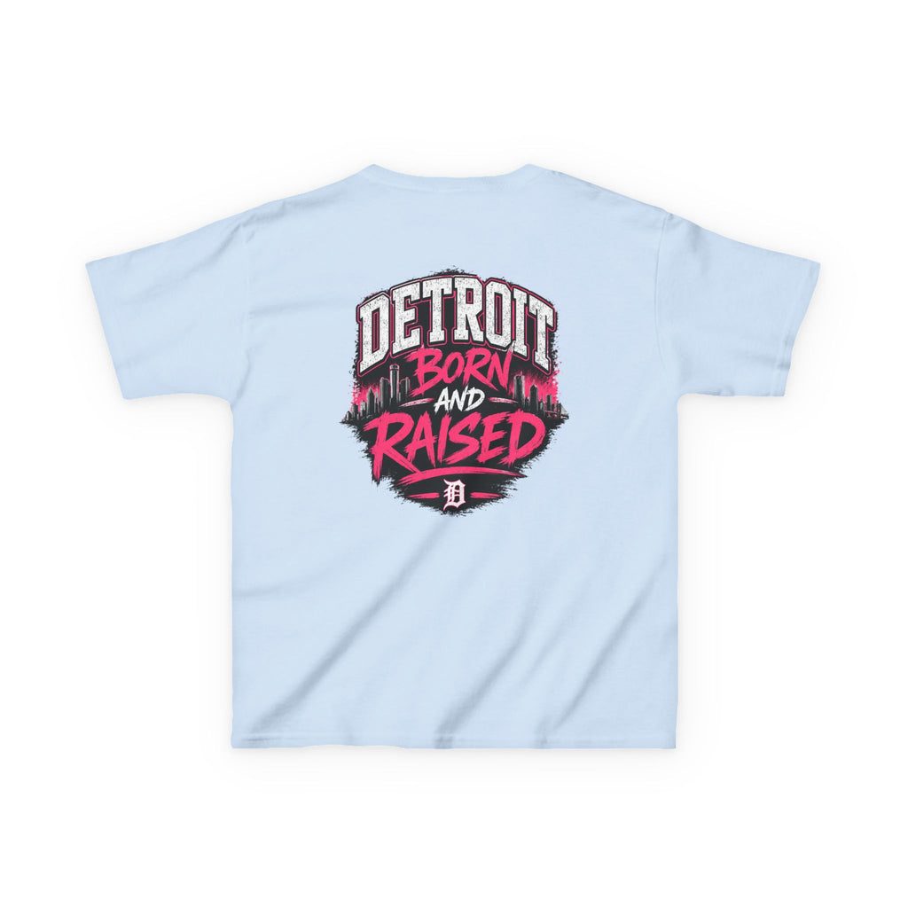 Detroit Born and Raised Kids Tee — Cost Walk Logo