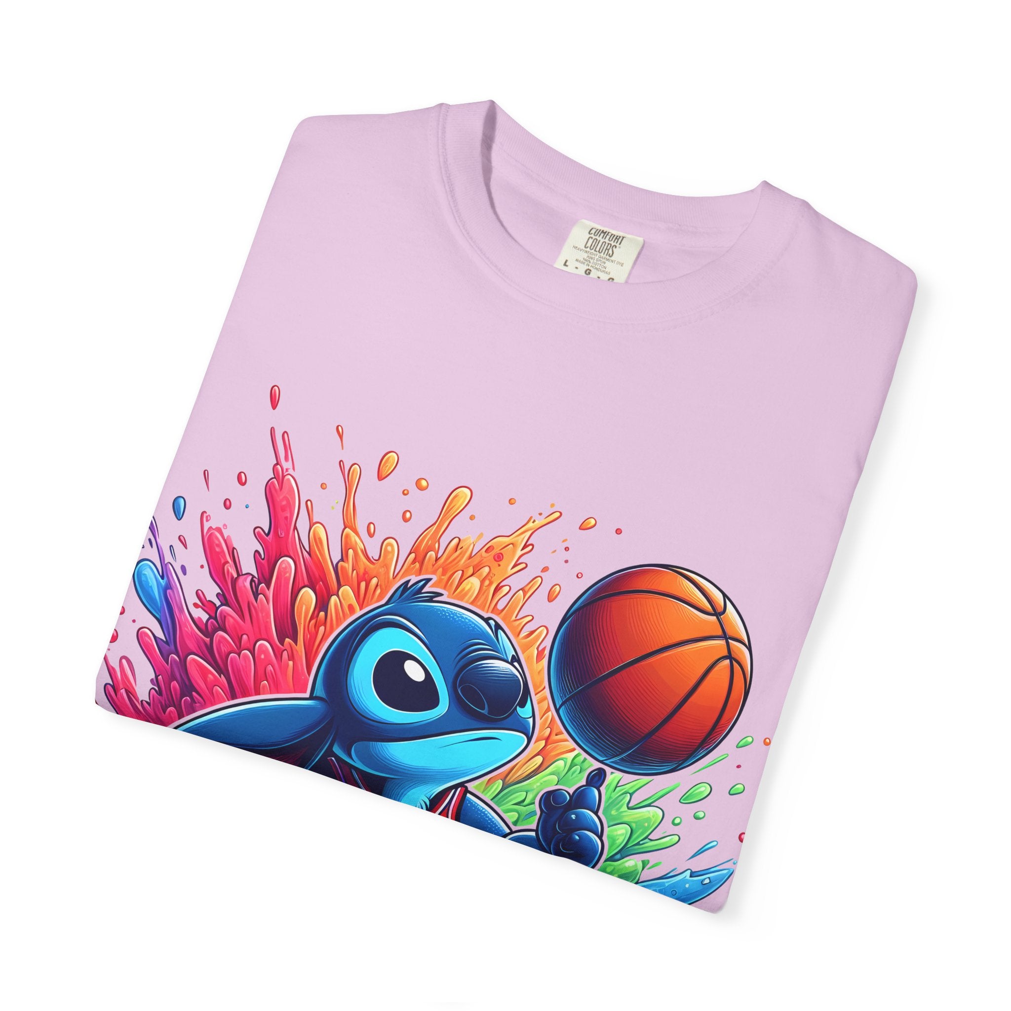 Stitch the Turtle Basketball T‑Shirt — Color Splash Sports Tee