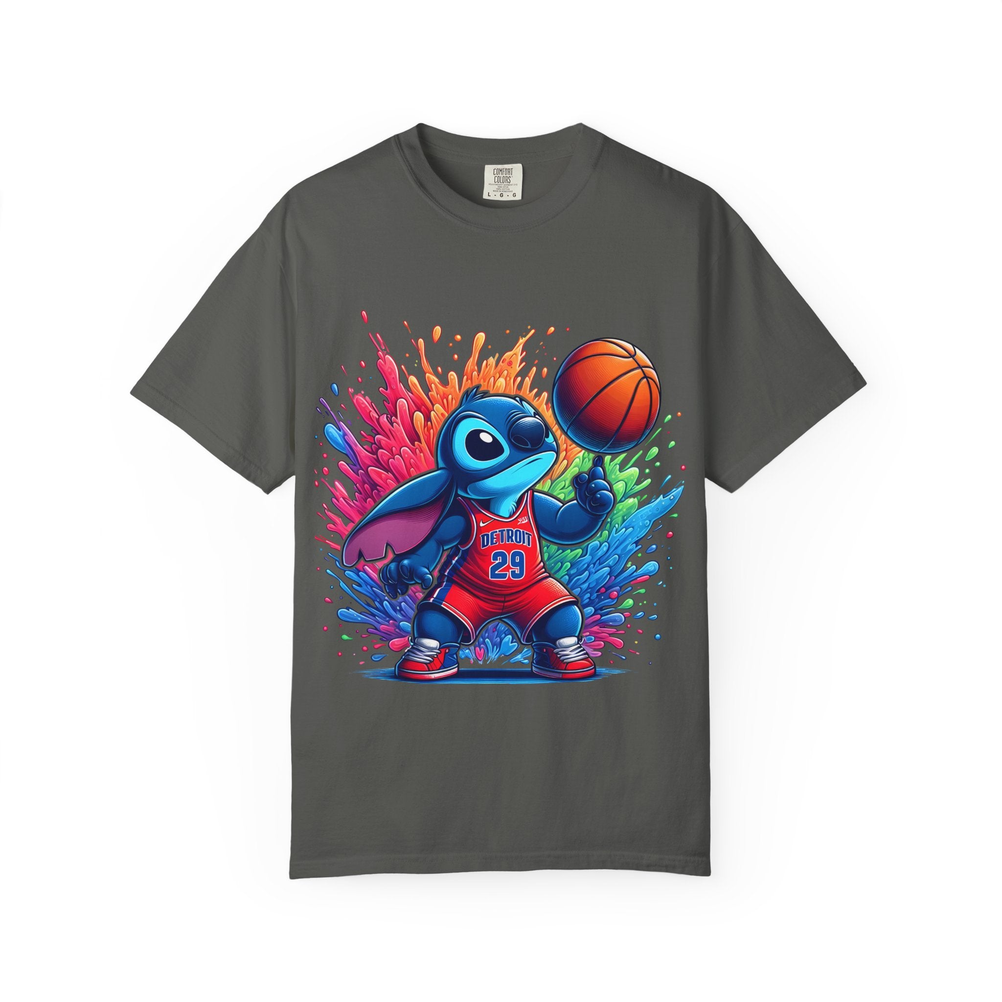 Stitch the Turtle Basketball T‑Shirt — Color Splash Sports Tee
