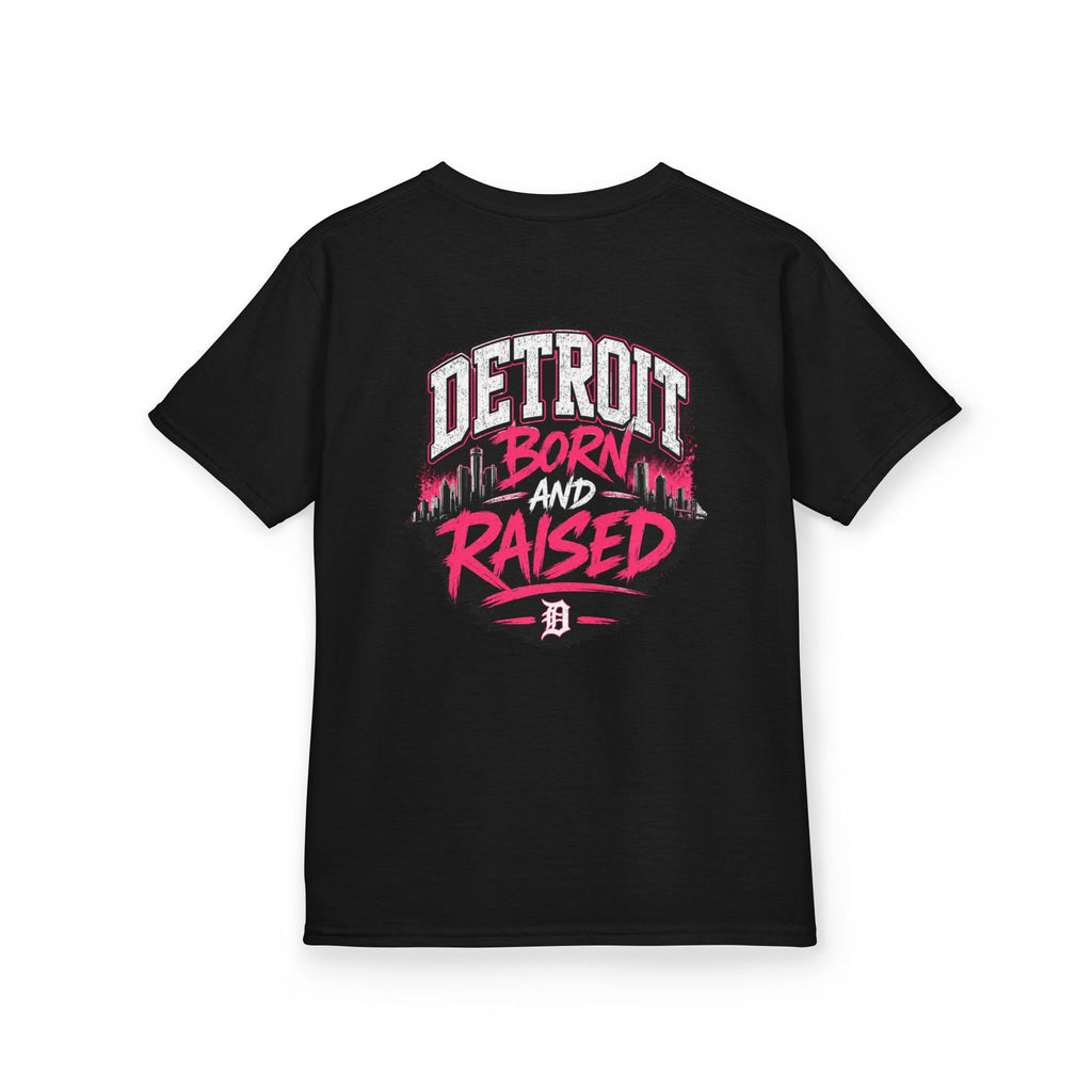 Detroit Born and Raised Kids Tee — Cost Walk Logo