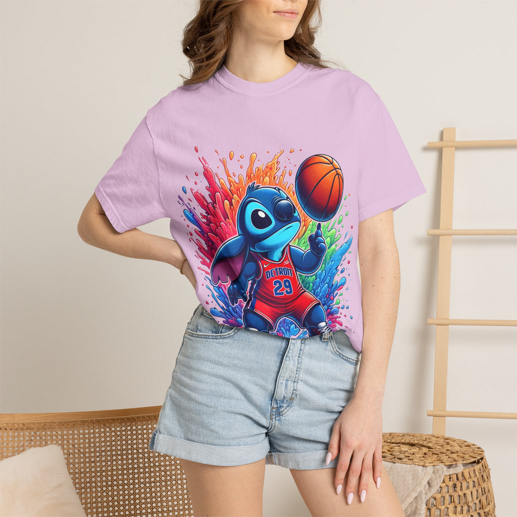 Stitch the Turtle Basketball T‑Shirt — Color Splash Sports Tee
