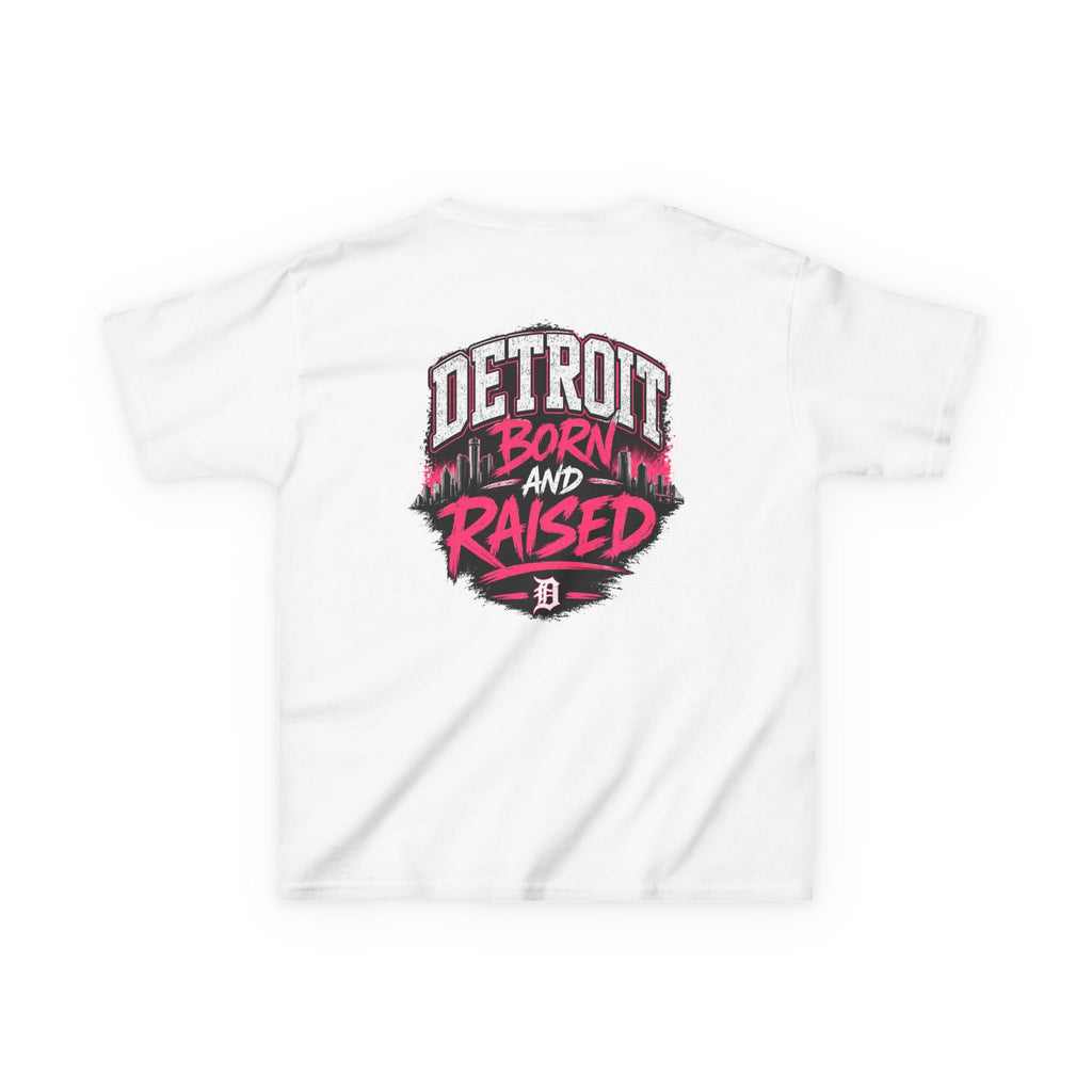 Detroit Born and Raised Kids Tee — Cost Walk Logo
