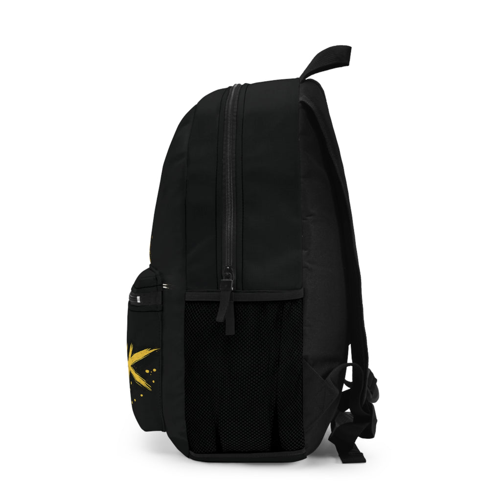CostWalk Clothing Backpack — Streetwear Black Backpack with Gold Crown Logo