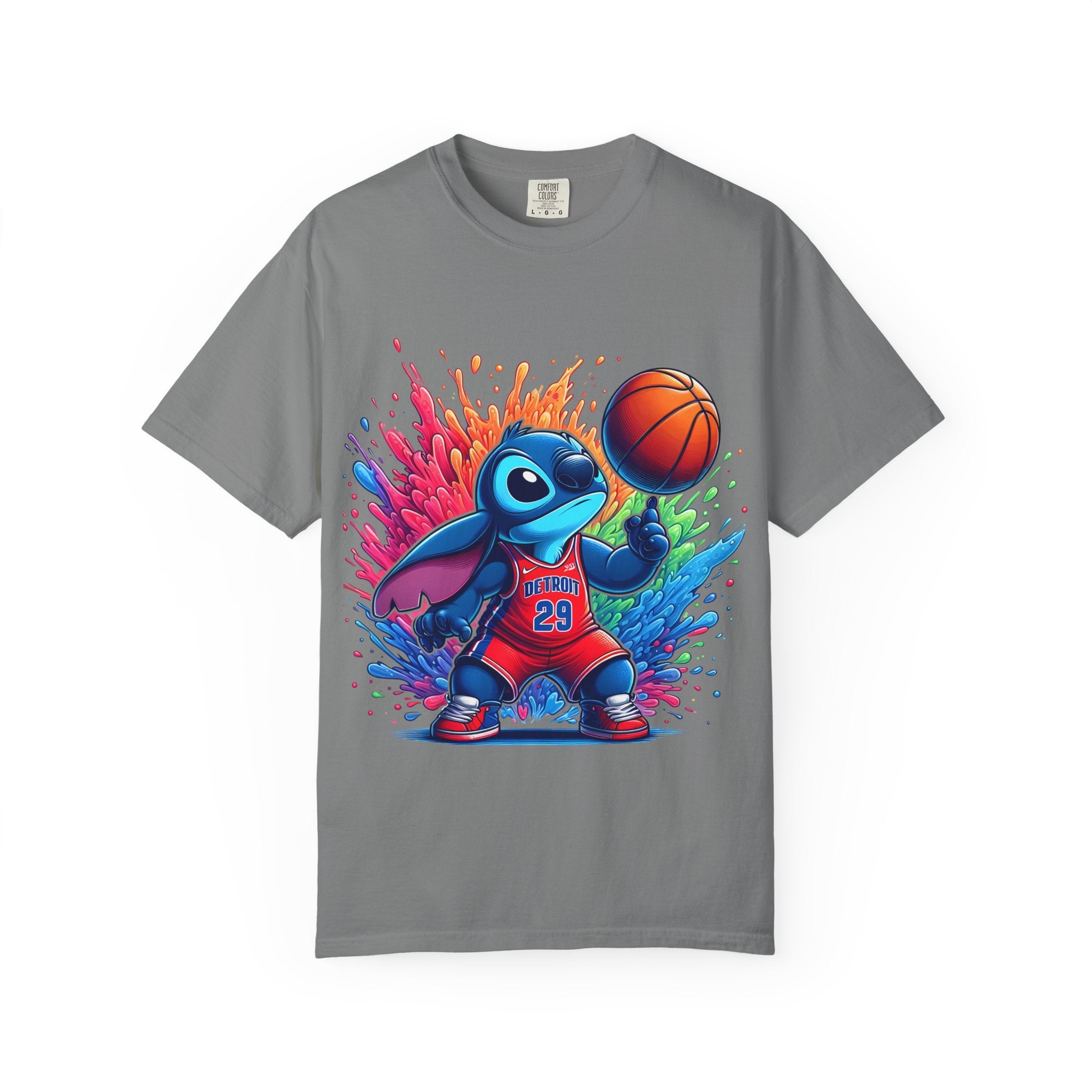 Stitch the Turtle Basketball T‑Shirt — Color Splash Sports Tee