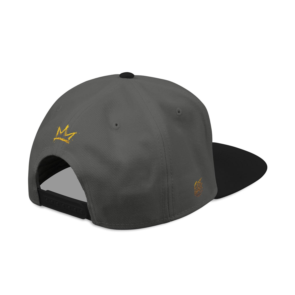 Embroidered Crown Snapback Hat — 'King Walk' Streetwear Snapback