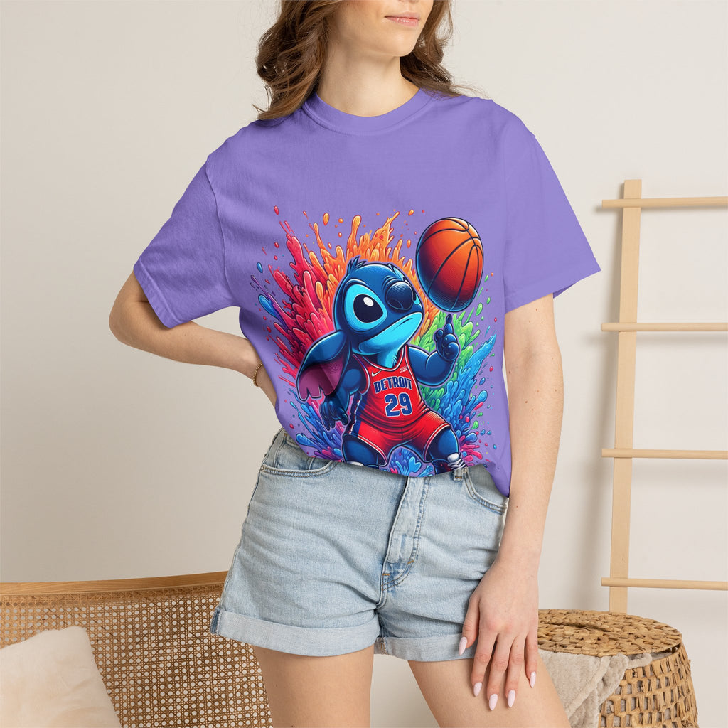 Stitch the Turtle Basketball T‑Shirt — Color Splash Sports Tee