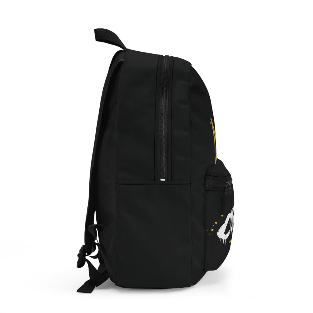 CostWalk Clothing Backpack — Streetwear Black Backpack with Gold Crown Logo