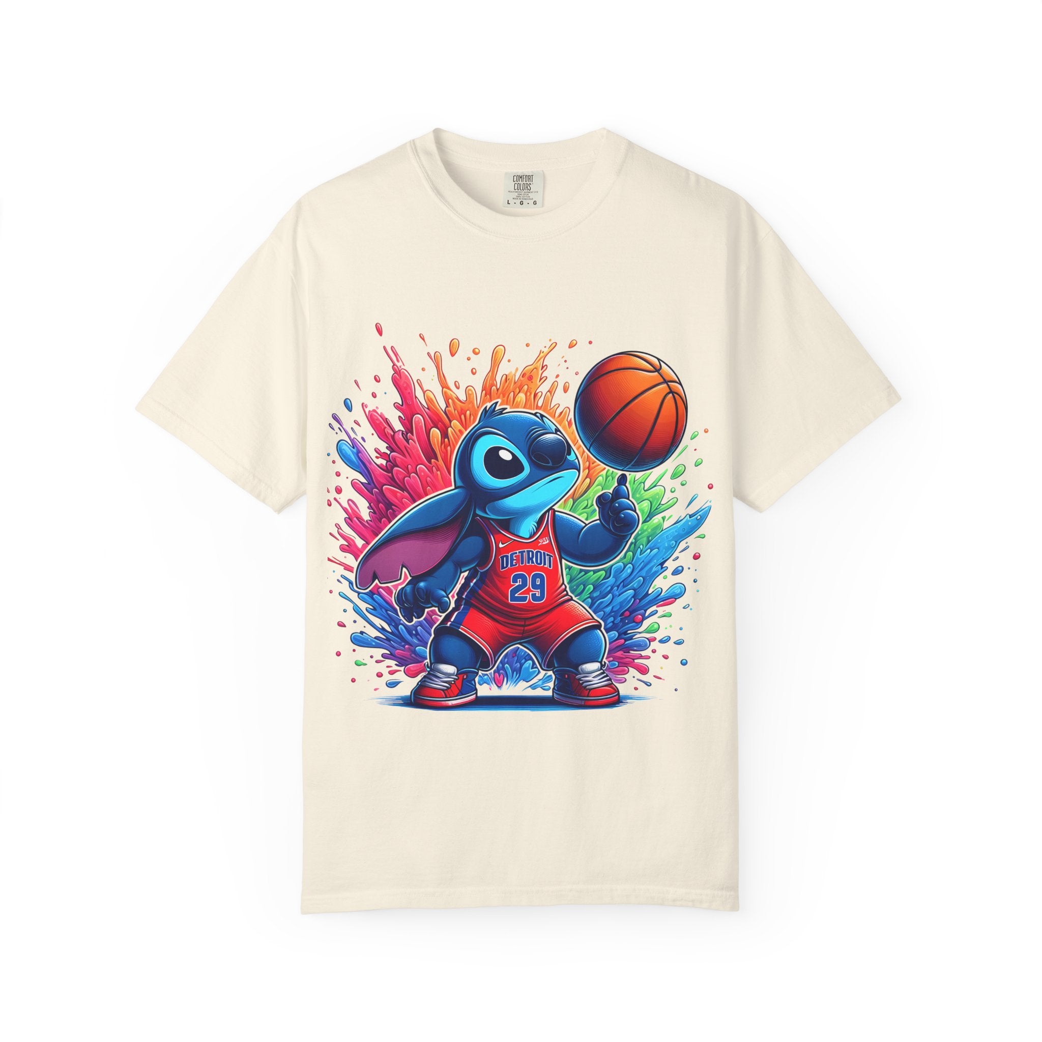 Stitch the Turtle Basketball T‑Shirt — Color Splash Sports Tee