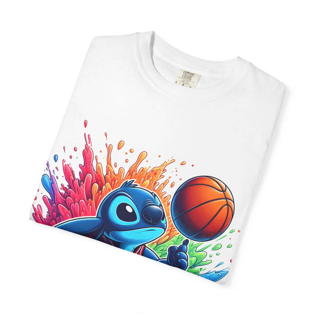 Stitch the Turtle Basketball T‑Shirt — Color Splash Sports Tee