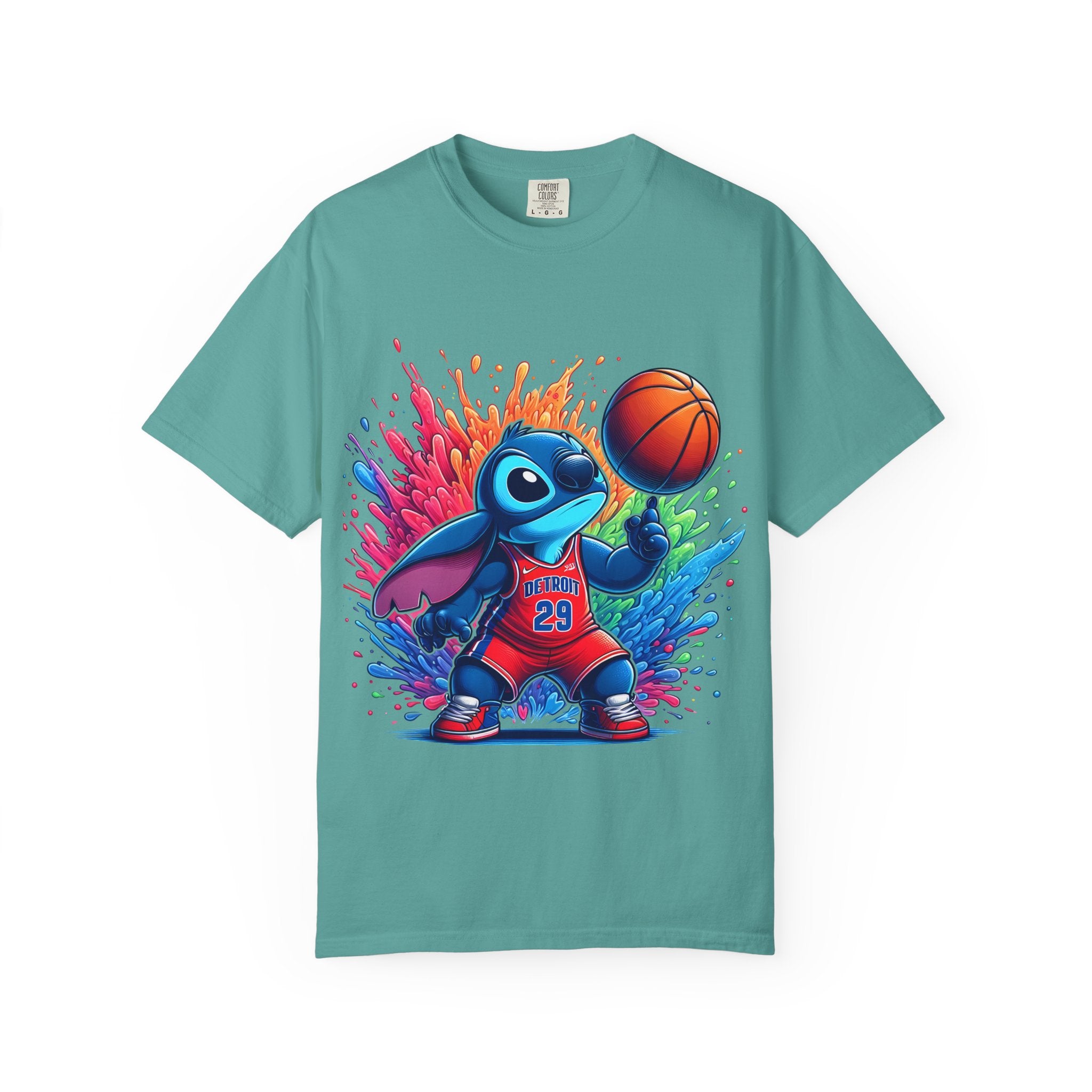 Stitch the Turtle Basketball T‑Shirt — Color Splash Sports Tee
