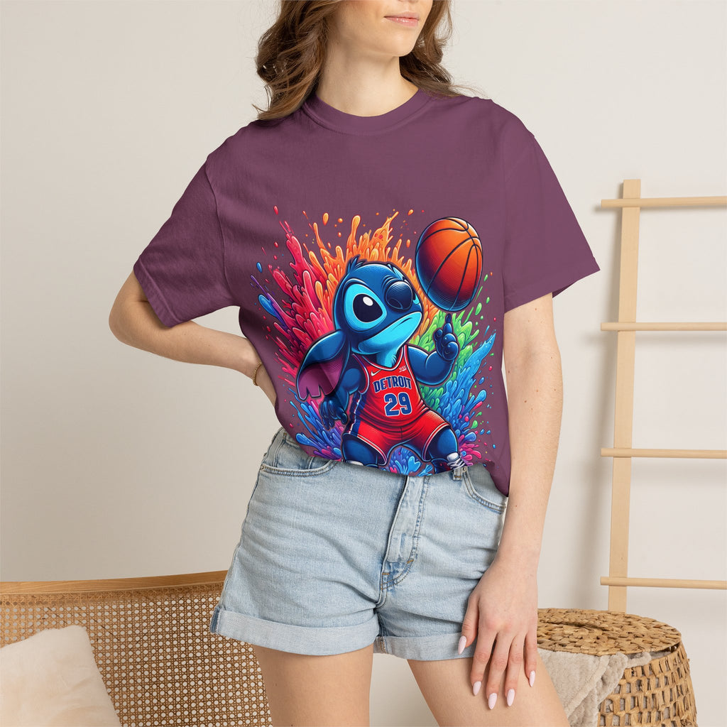 Stitch the Turtle Basketball T‑Shirt — Color Splash Sports Tee