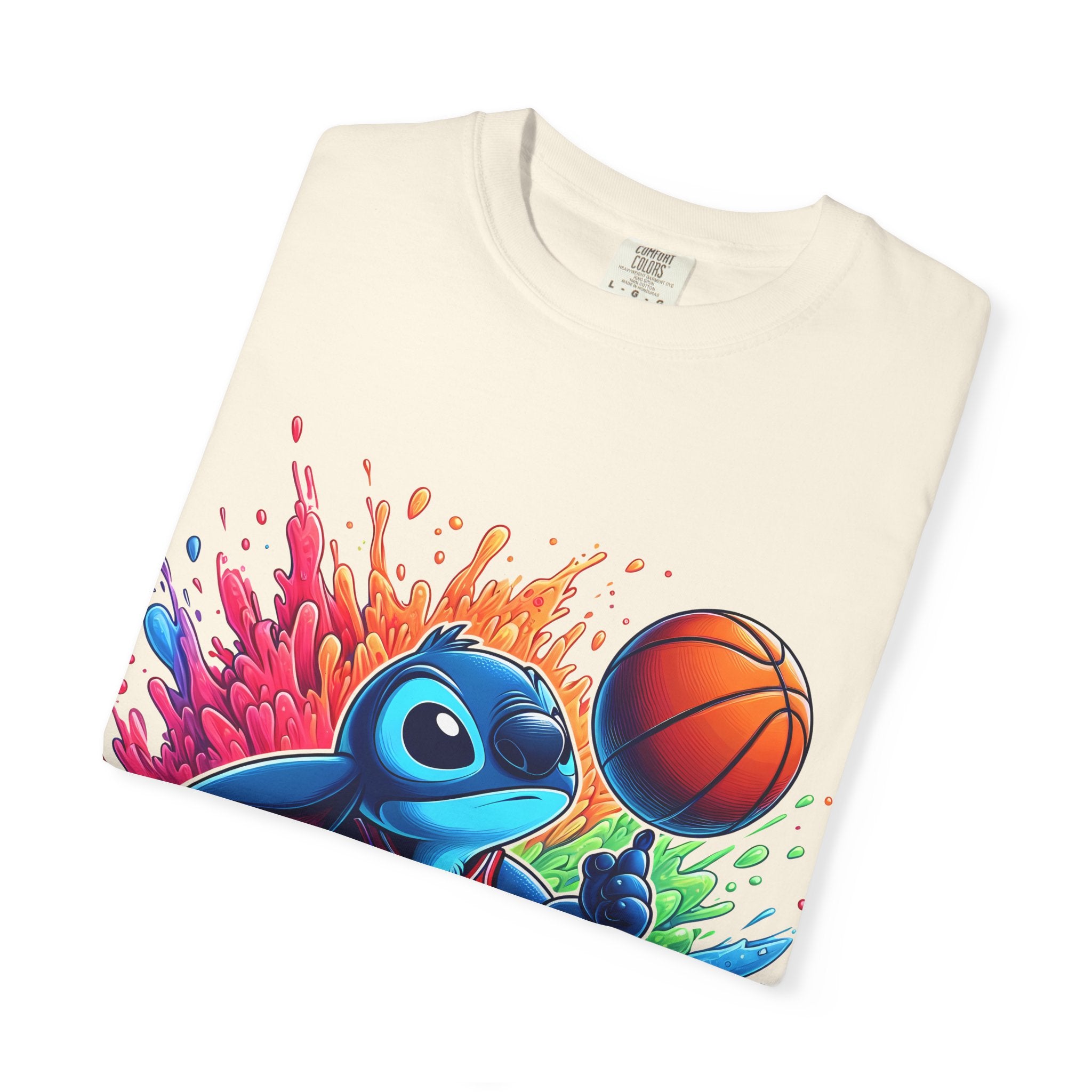 Stitch the Turtle Basketball T‑Shirt — Color Splash Sports Tee