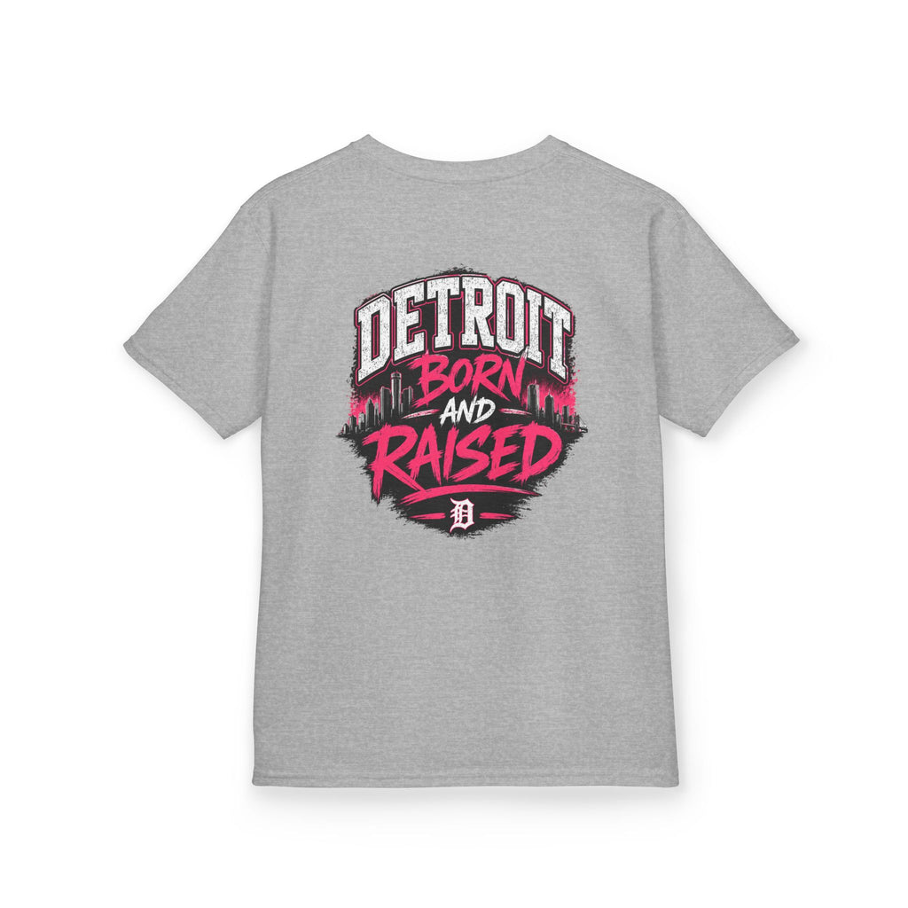 Detroit Born and Raised Kids Tee — Cost Walk Logo