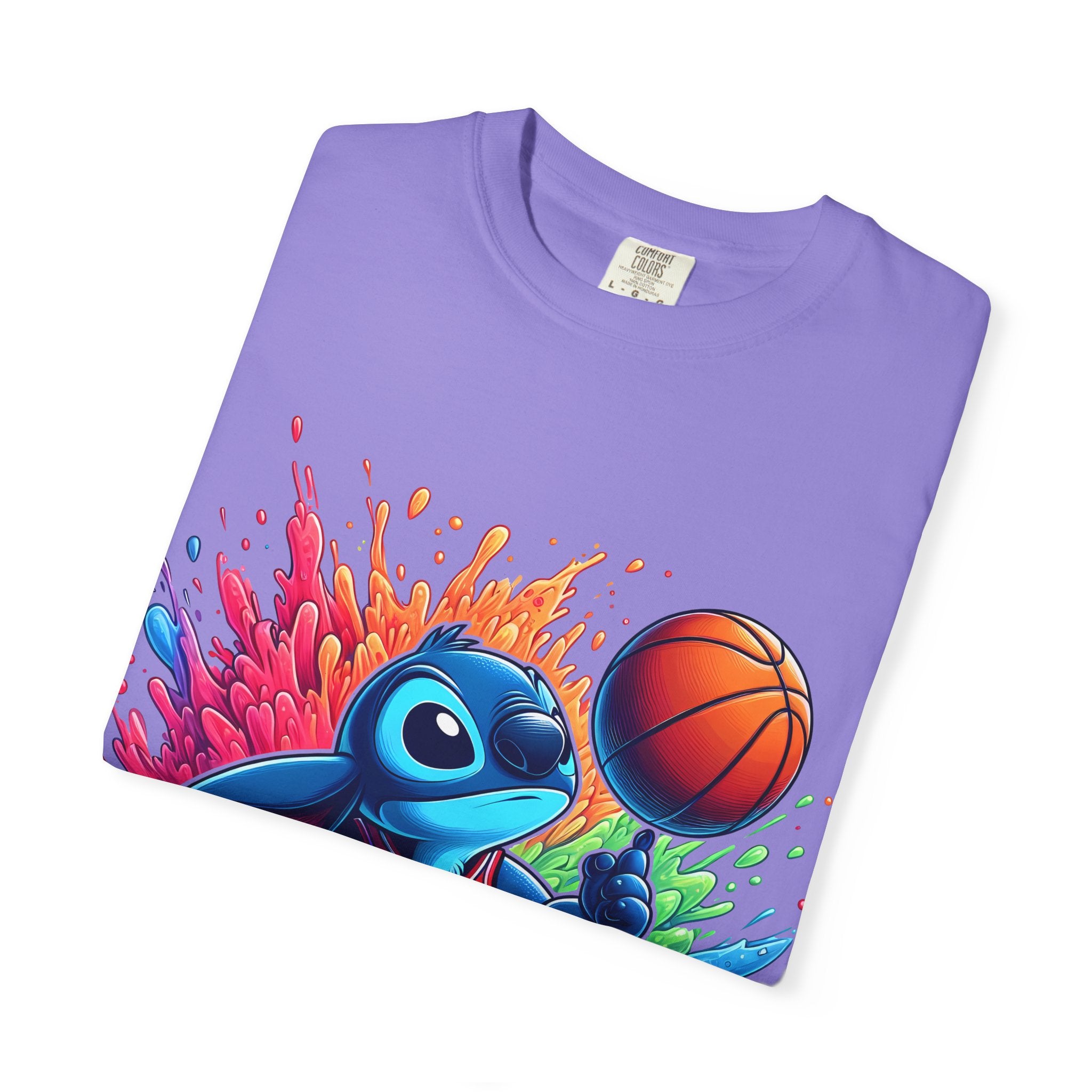 Stitch the Turtle Basketball T‑Shirt — Color Splash Sports Tee