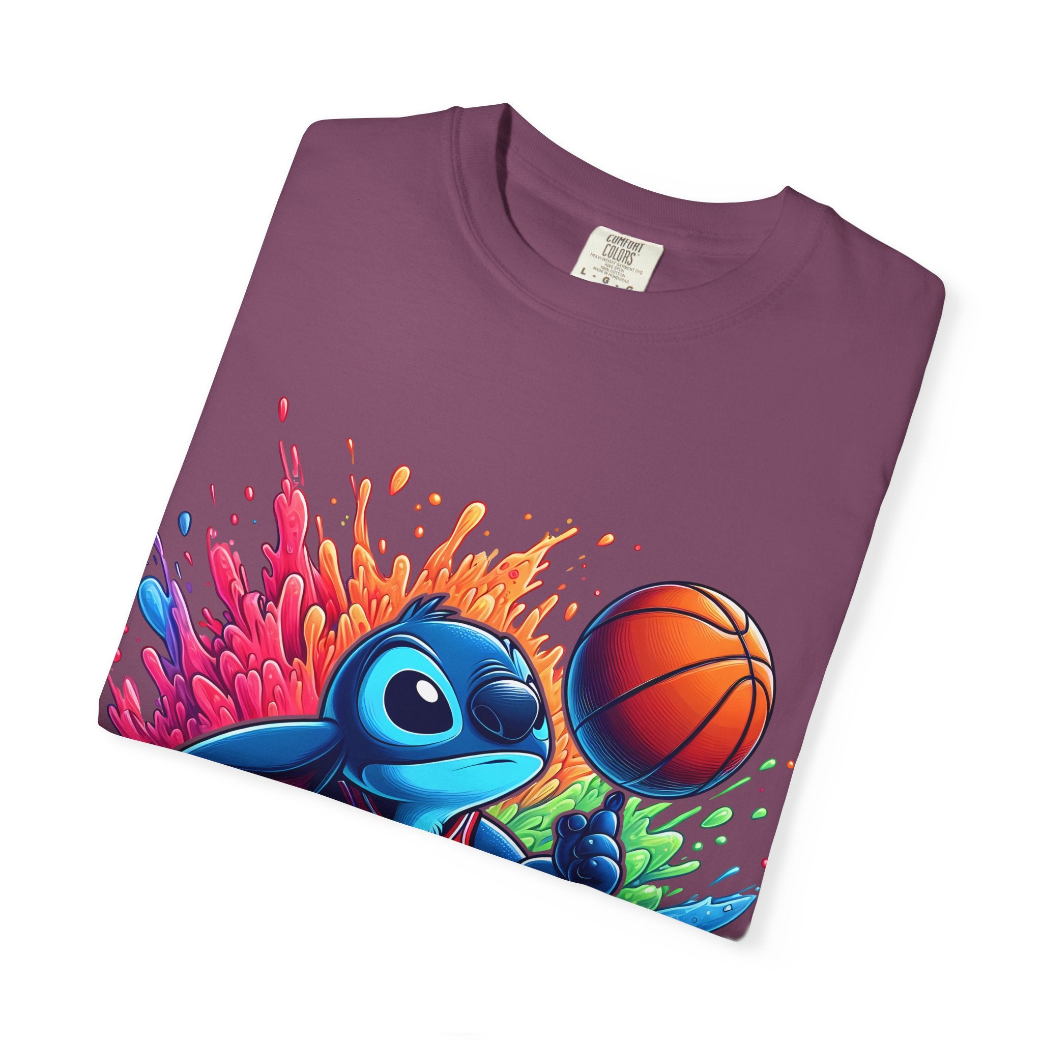 Stitch the Turtle Basketball T‑Shirt — Color Splash Sports Tee
