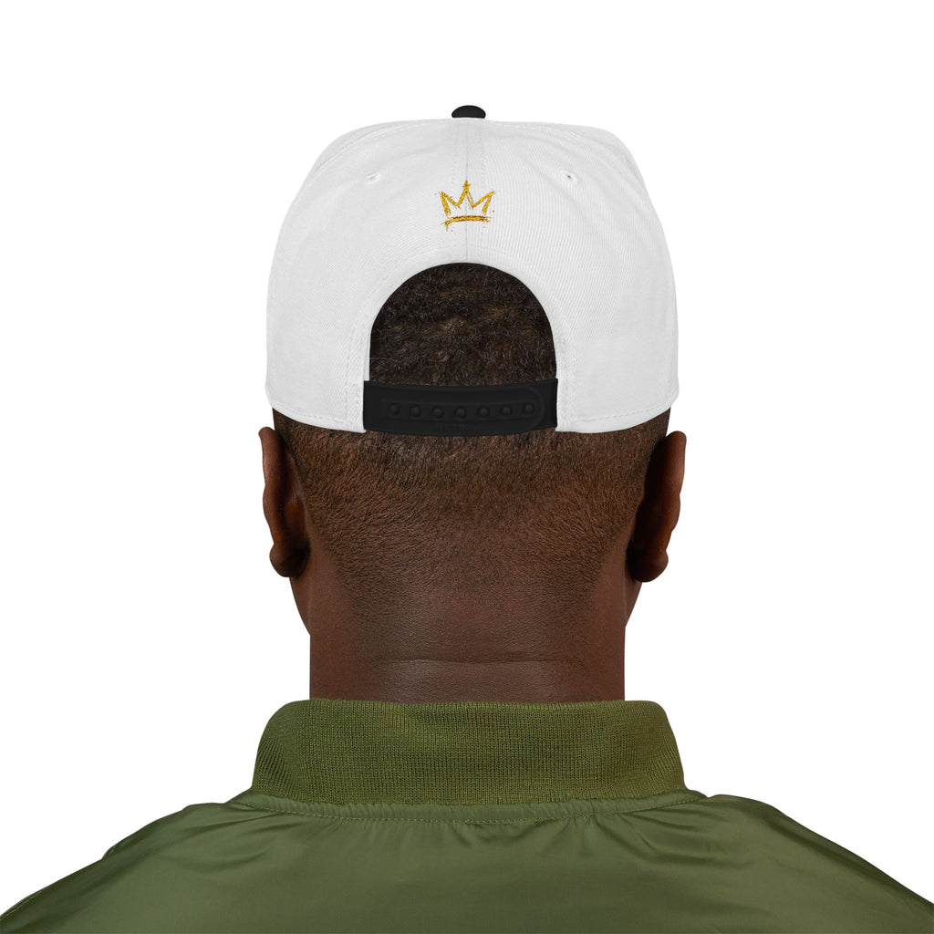 Embroidered Crown Snapback Hat — 'King Walk' Streetwear Snapback
