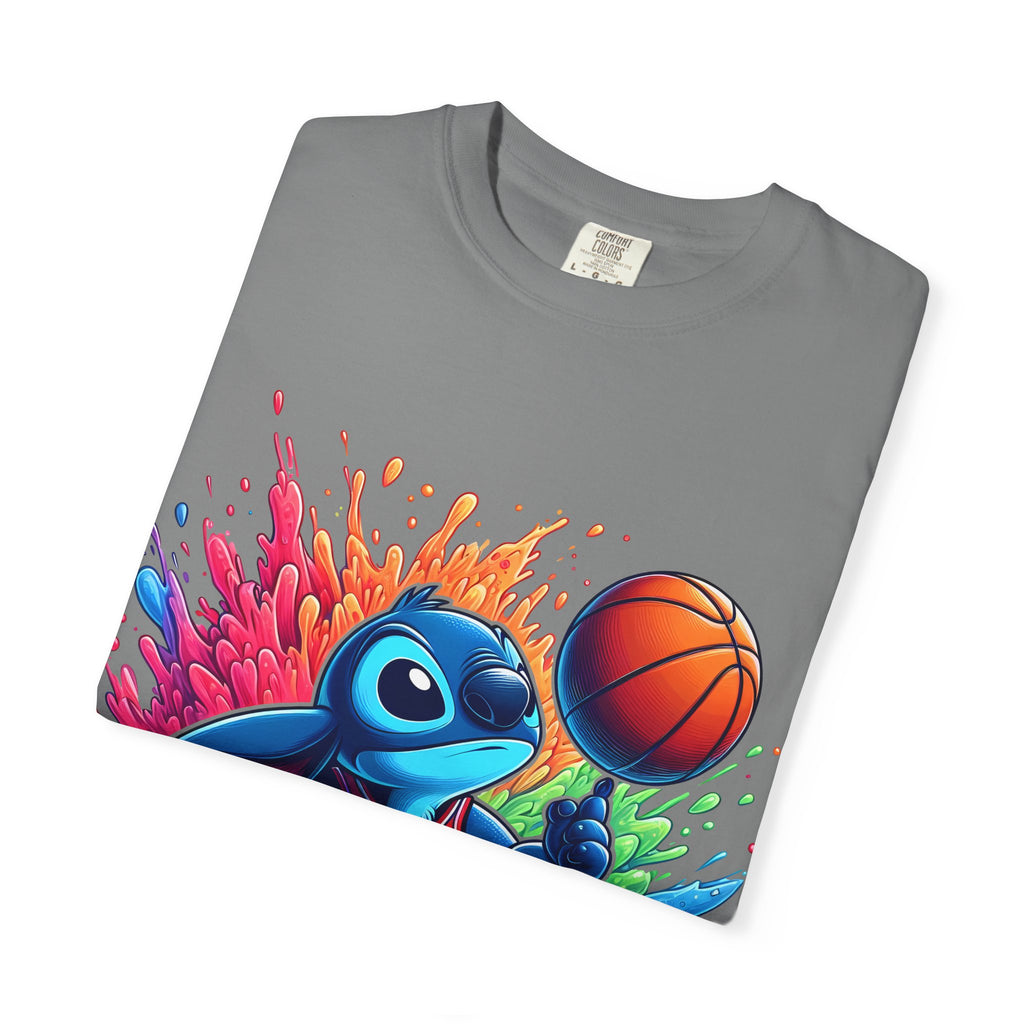 Stitch the Turtle Basketball T‑Shirt — Color Splash Sports Tee