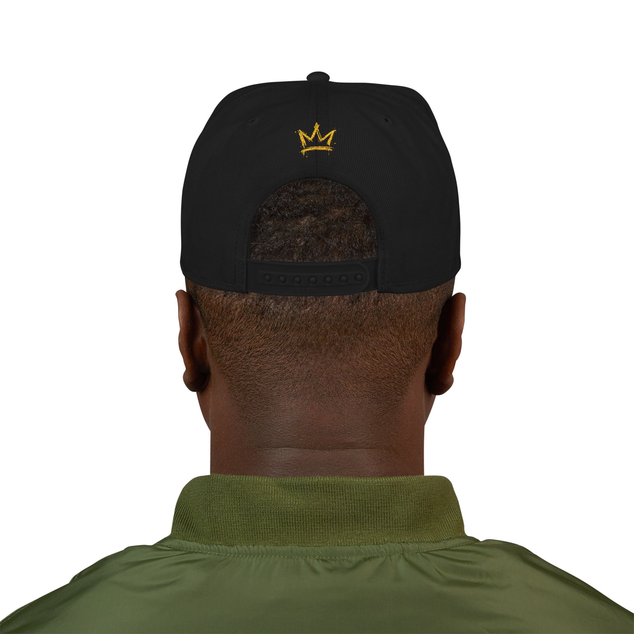 Embroidered Crown Snapback Hat — 'King Walk' Streetwear Snapback