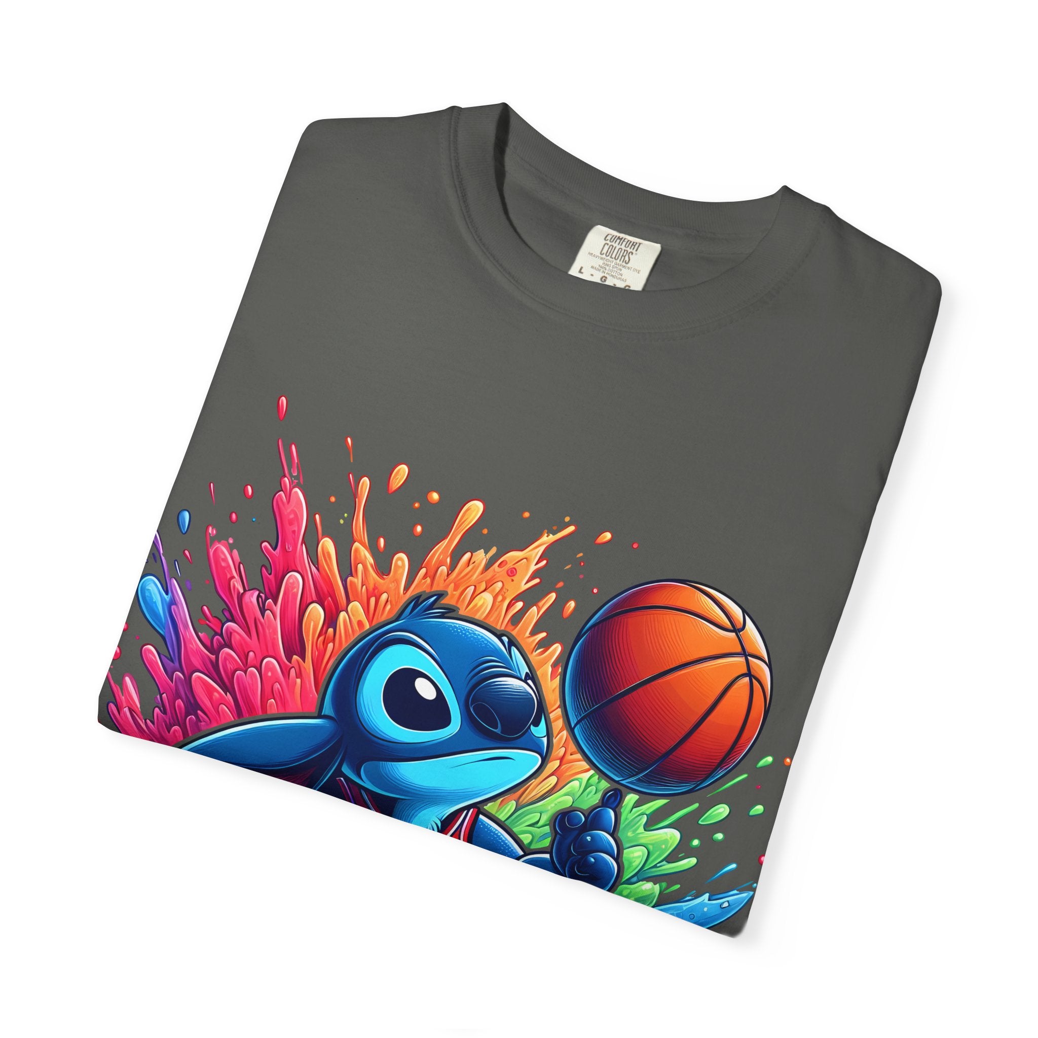 Stitch the Turtle Basketball T‑Shirt — Color Splash Sports Tee