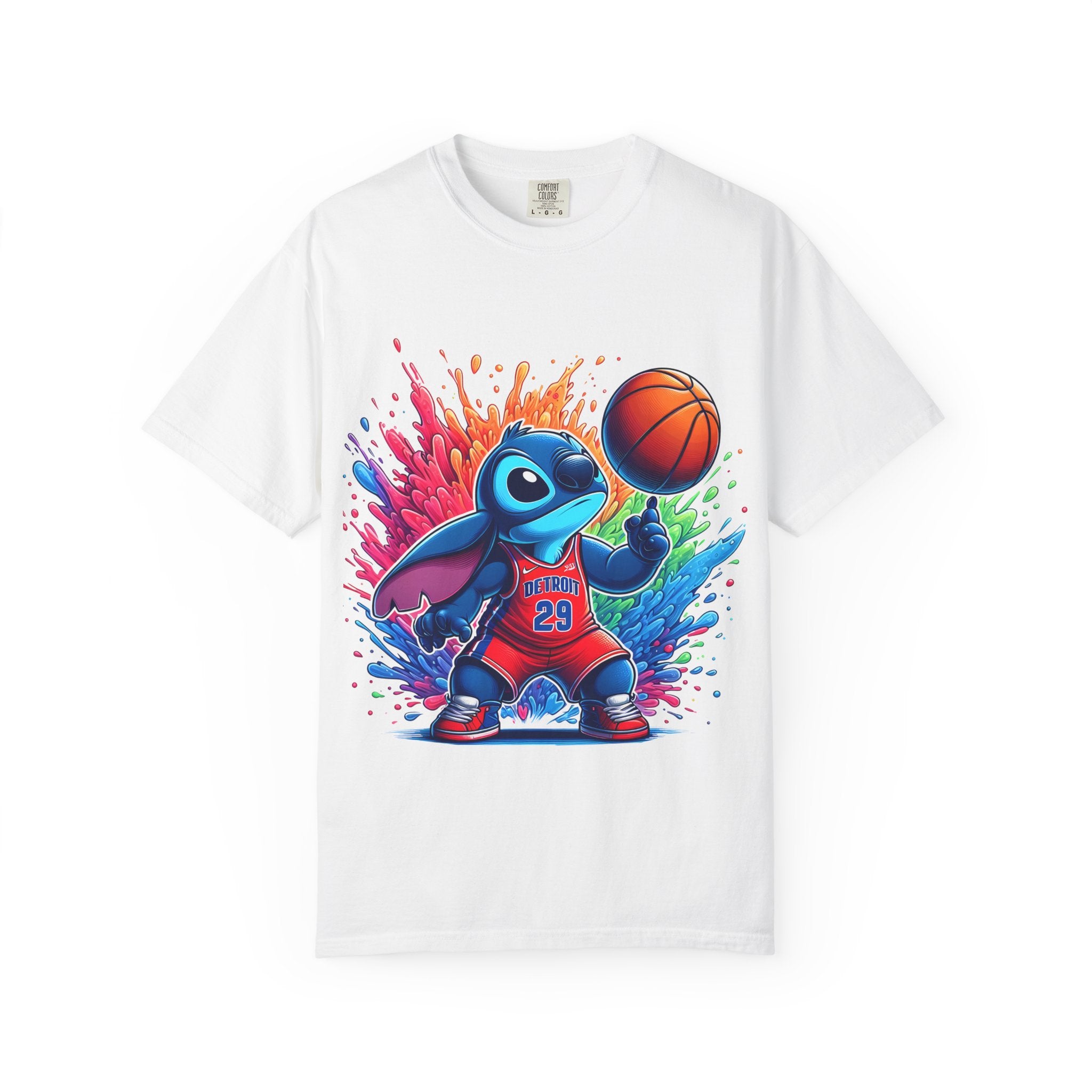Stitch the Turtle Basketball T‑Shirt — Color Splash Sports Tee
