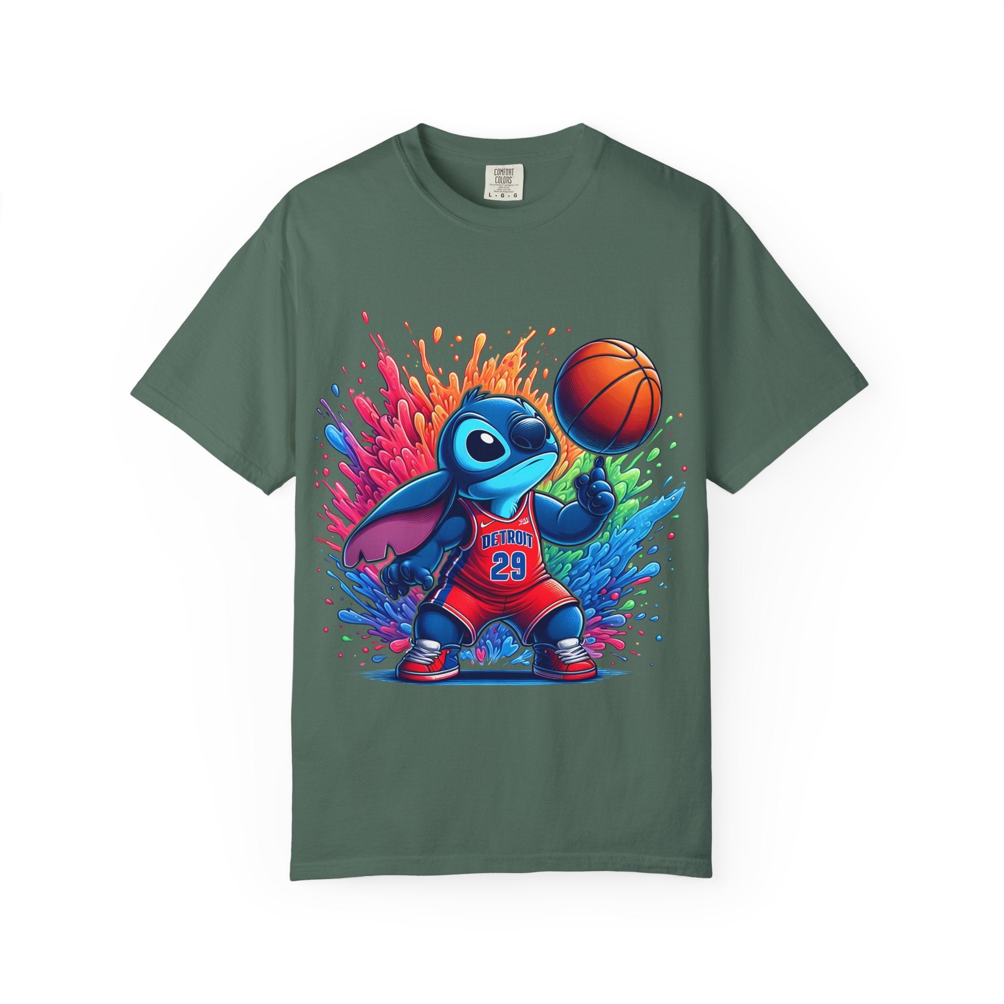 Stitch the Turtle Basketball T‑Shirt — Color Splash Sports Tee