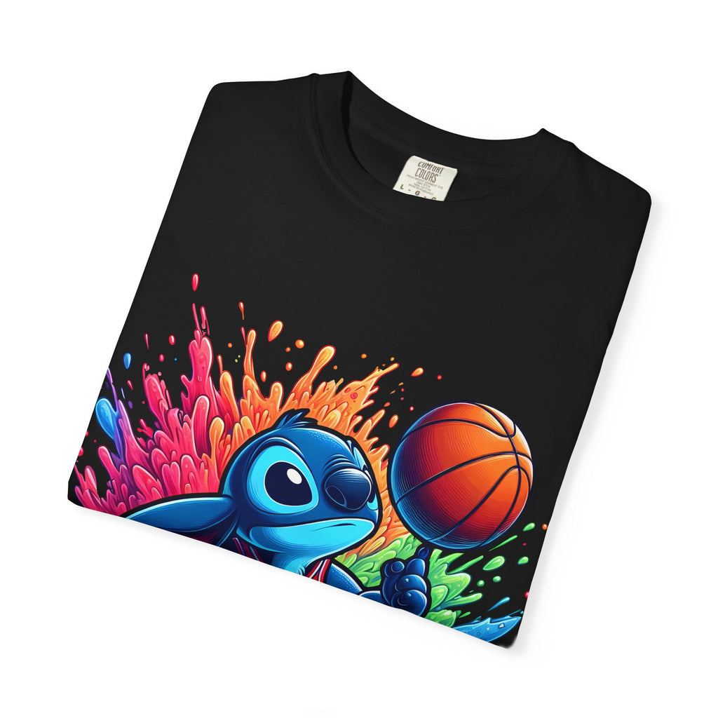 Stitch the Turtle Basketball T‑Shirt — Color Splash Sports Tee