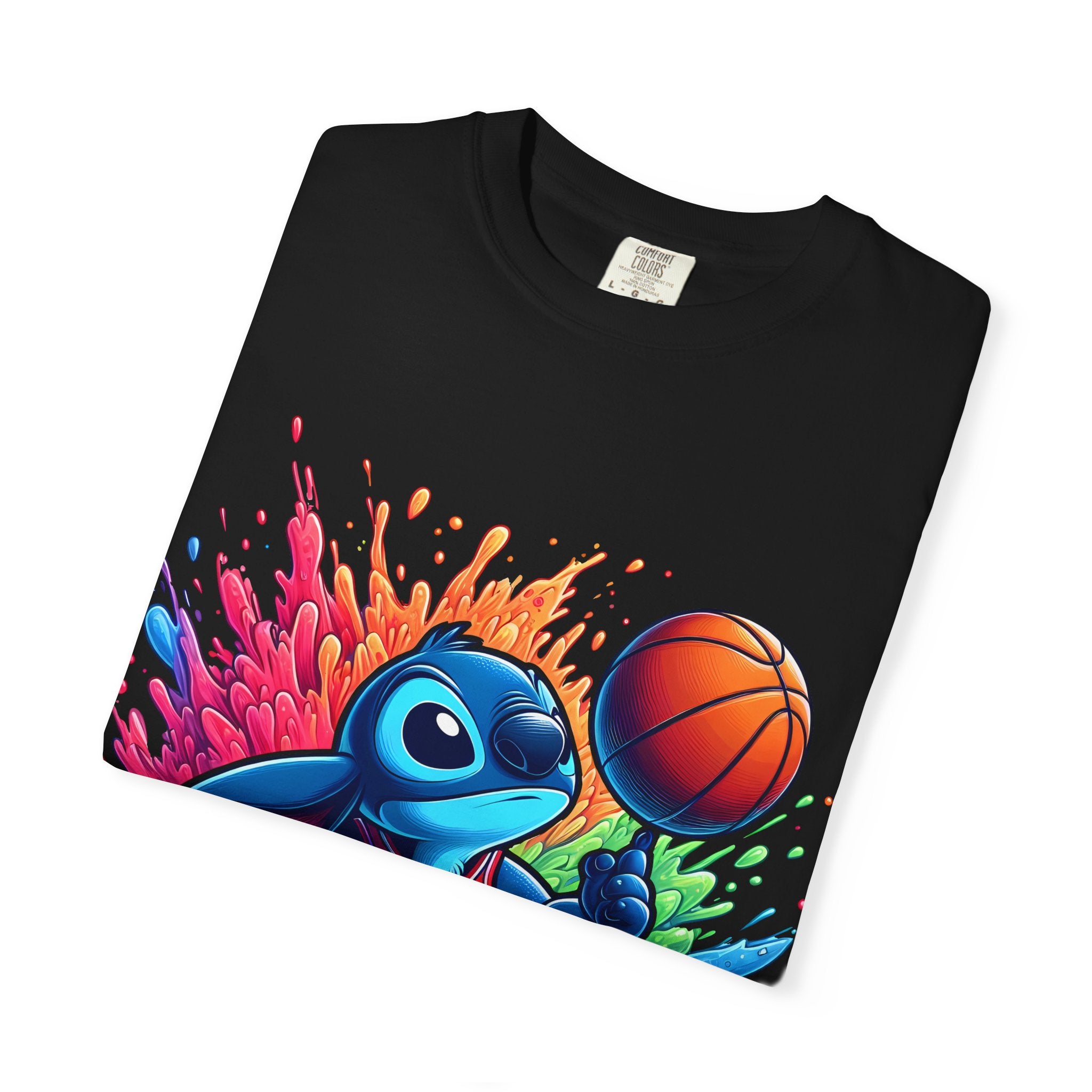 Stitch the Turtle Basketball T‑Shirt — Color Splash Sports Tee