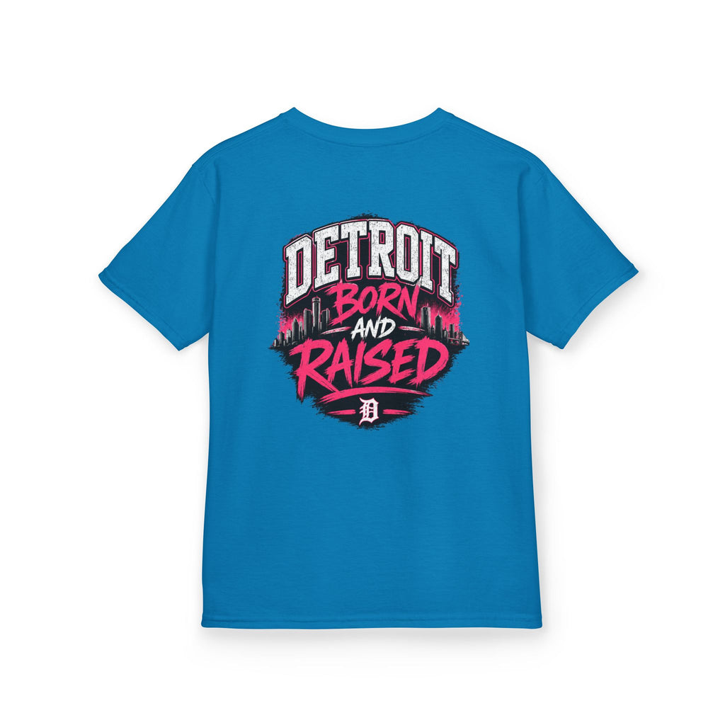 Detroit Born and Raised Kids Tee — Cost Walk Logo