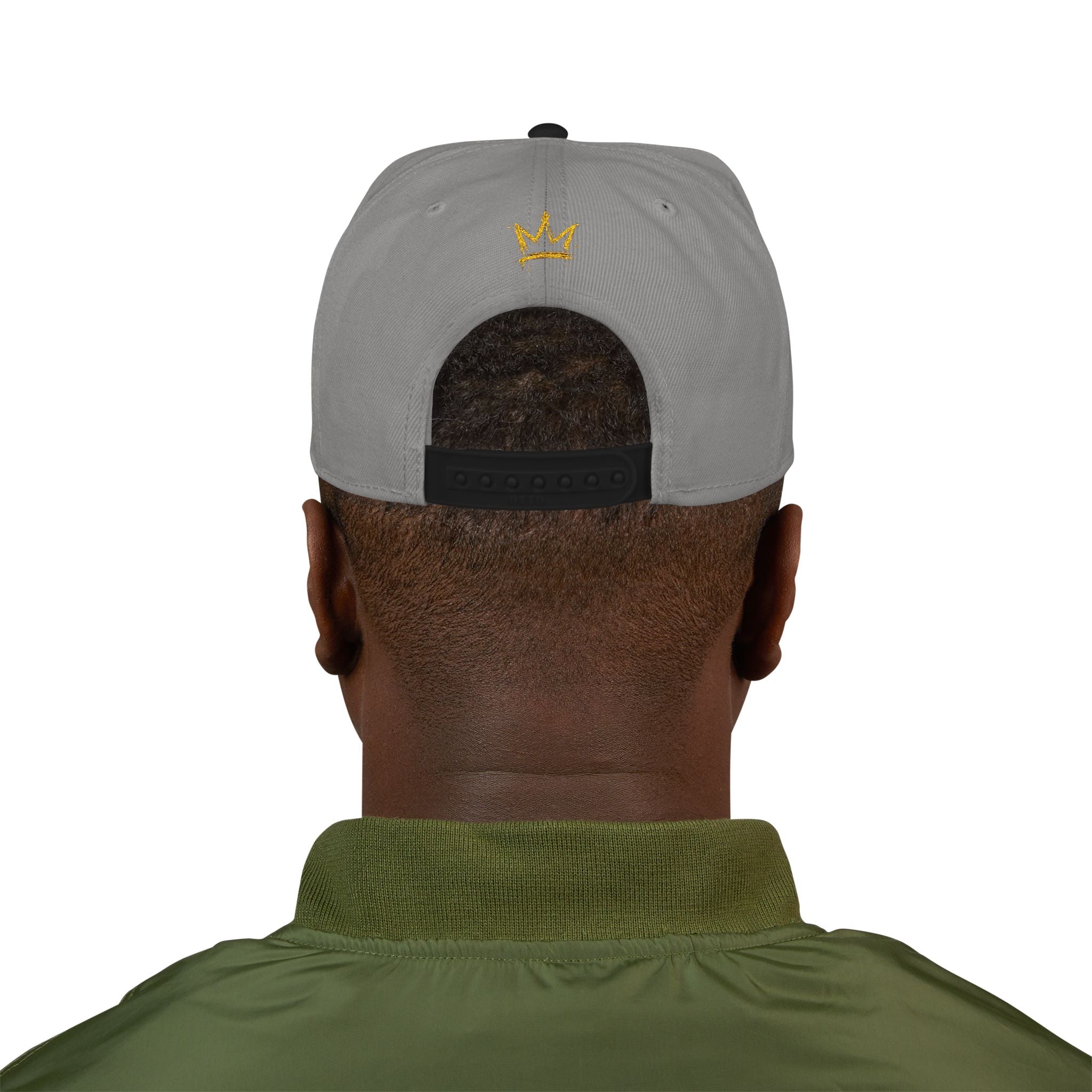 Embroidered Crown Snapback Hat — 'King Walk' Streetwear Snapback