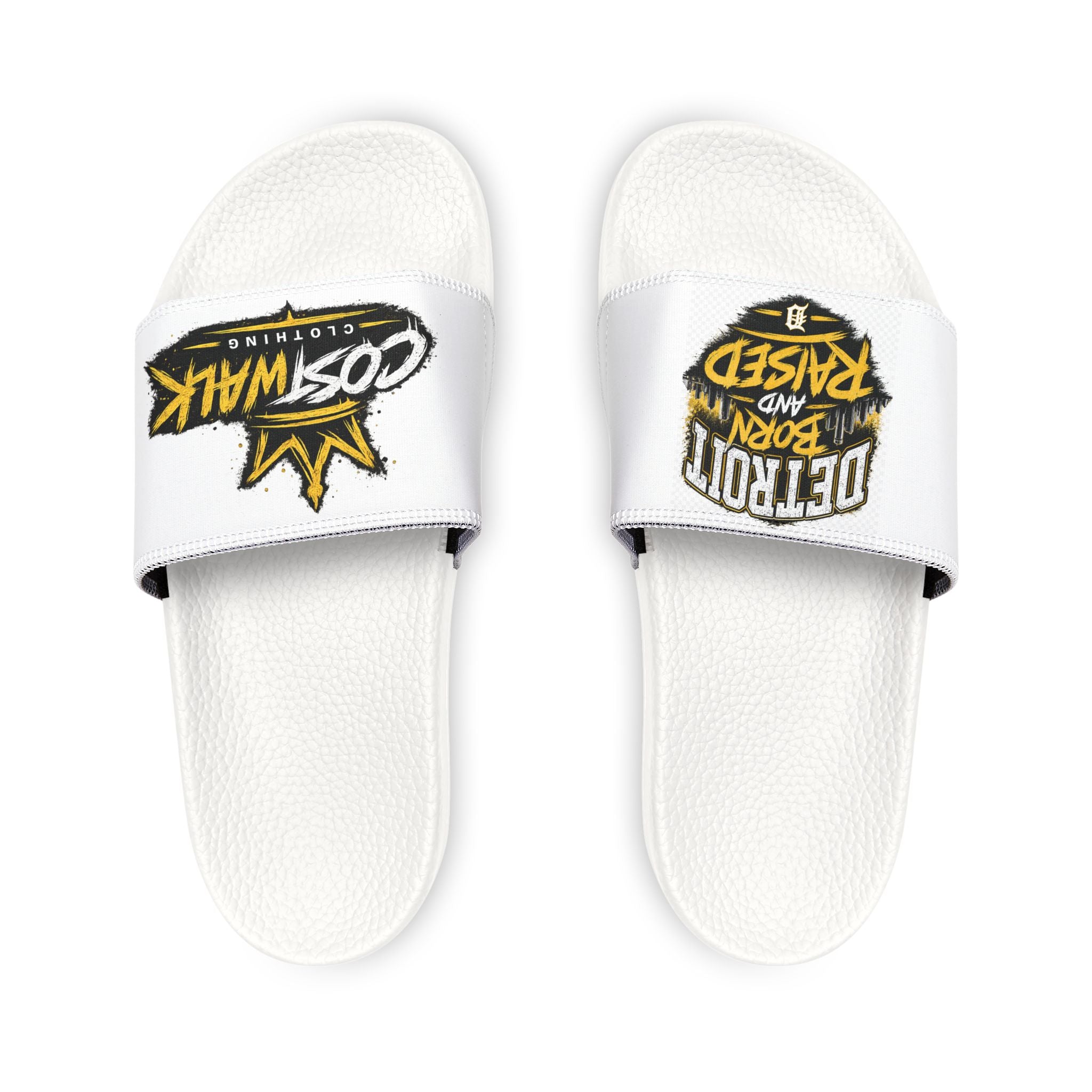 Detroit Born & Raised Slide Sandals — Removable Strap Men’s Pool Slides