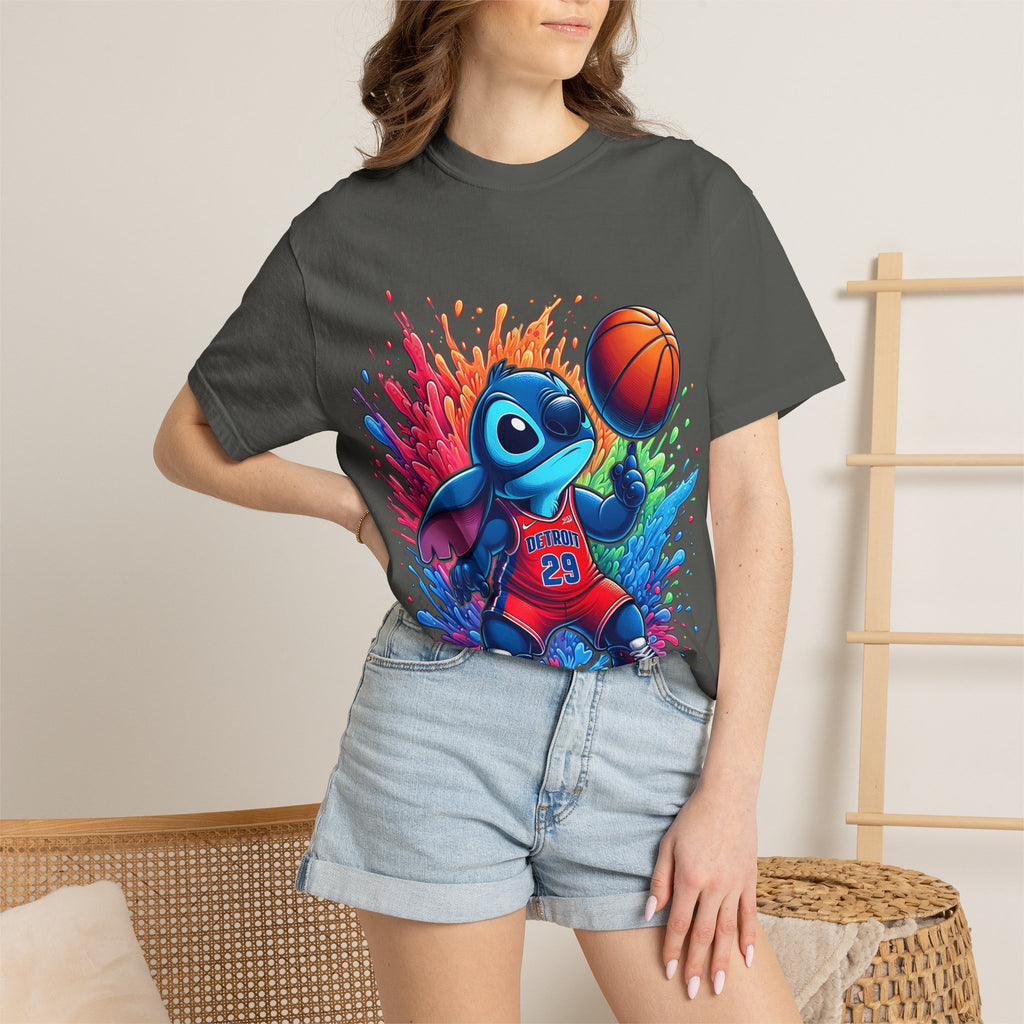 Stitch the Turtle Basketball T‑Shirt — Color Splash Sports Tee