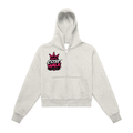 Fleeced Zip-Up Cropped Hoodie