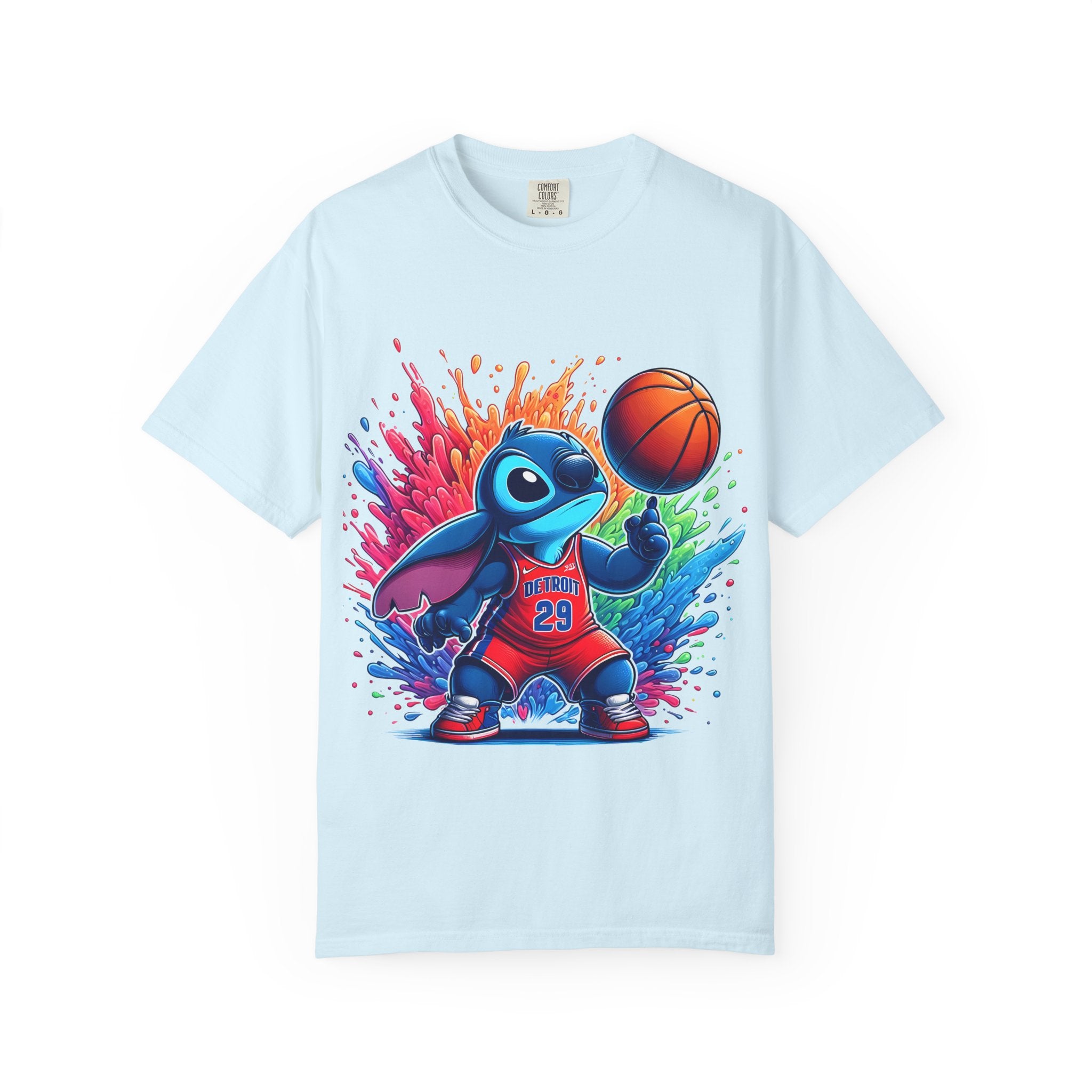 Stitch the Turtle Basketball T‑Shirt — Color Splash Sports Tee