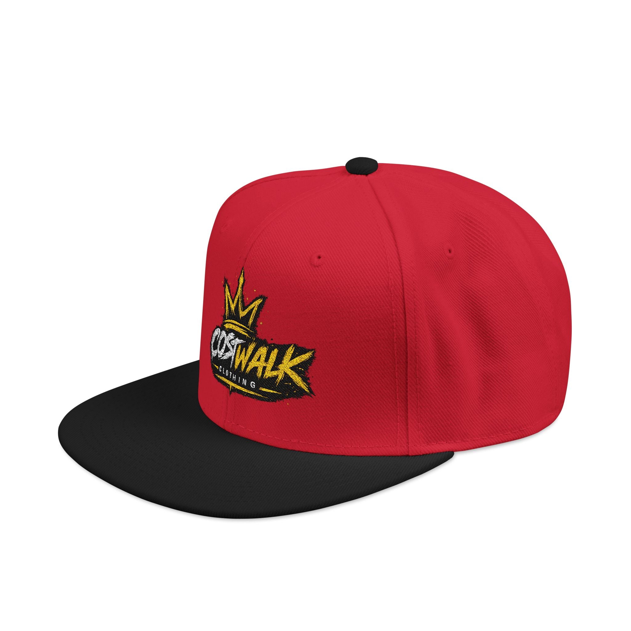 Embroidered Crown Snapback Hat — 'King Walk' Streetwear Snapback