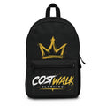 CostWalk Clothing Backpack — Streetwear Black Backpack with Gold Crown Logo