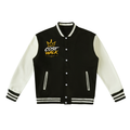 Two-Tone Fleeced Varsity Jacket