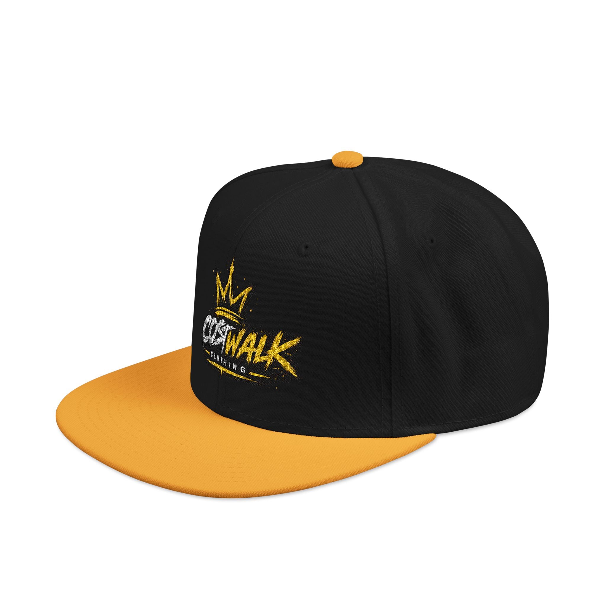 Embroidered Crown Snapback Hat — 'King Walk' Streetwear Snapback