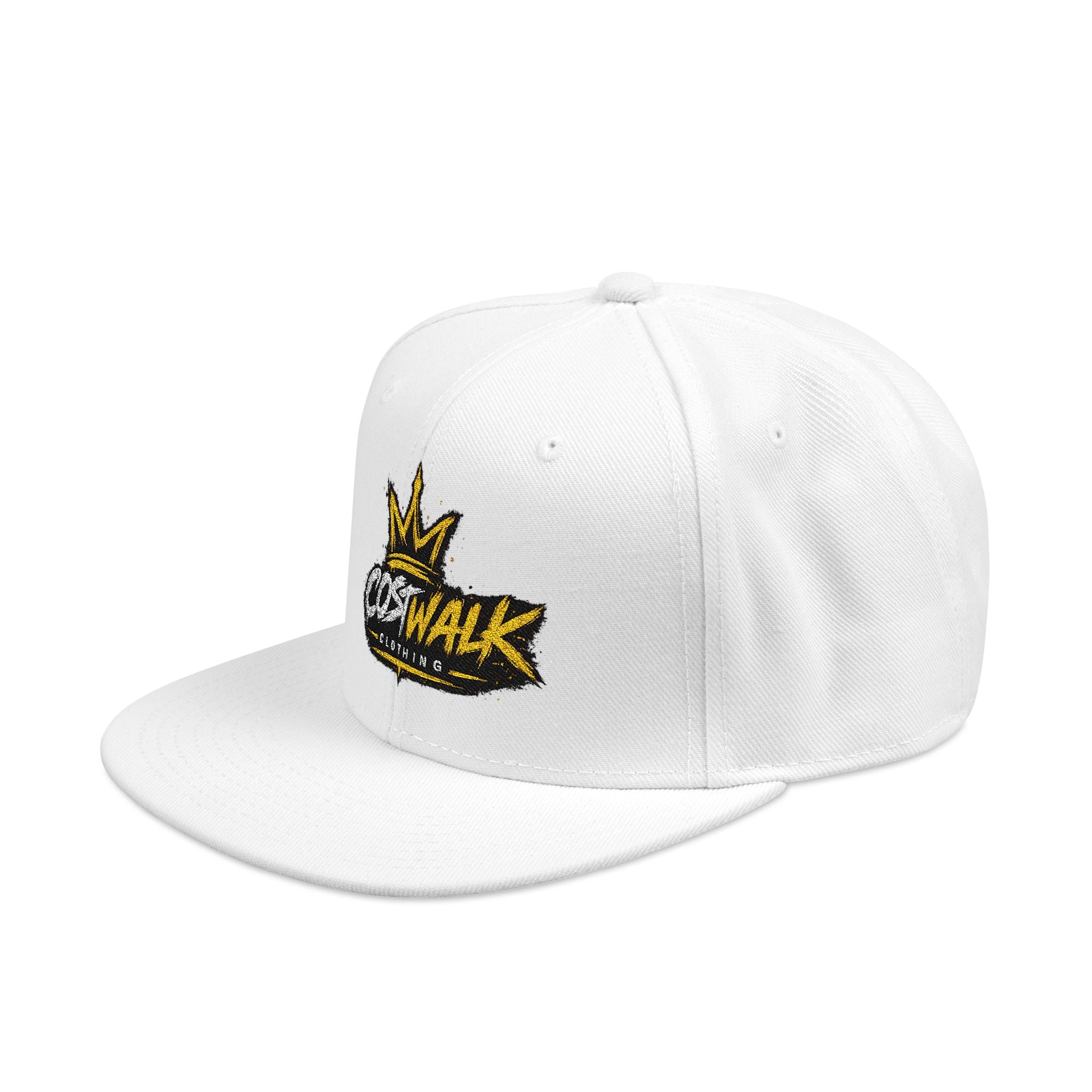 Embroidered Crown Snapback Hat — 'King Walk' Streetwear Snapback