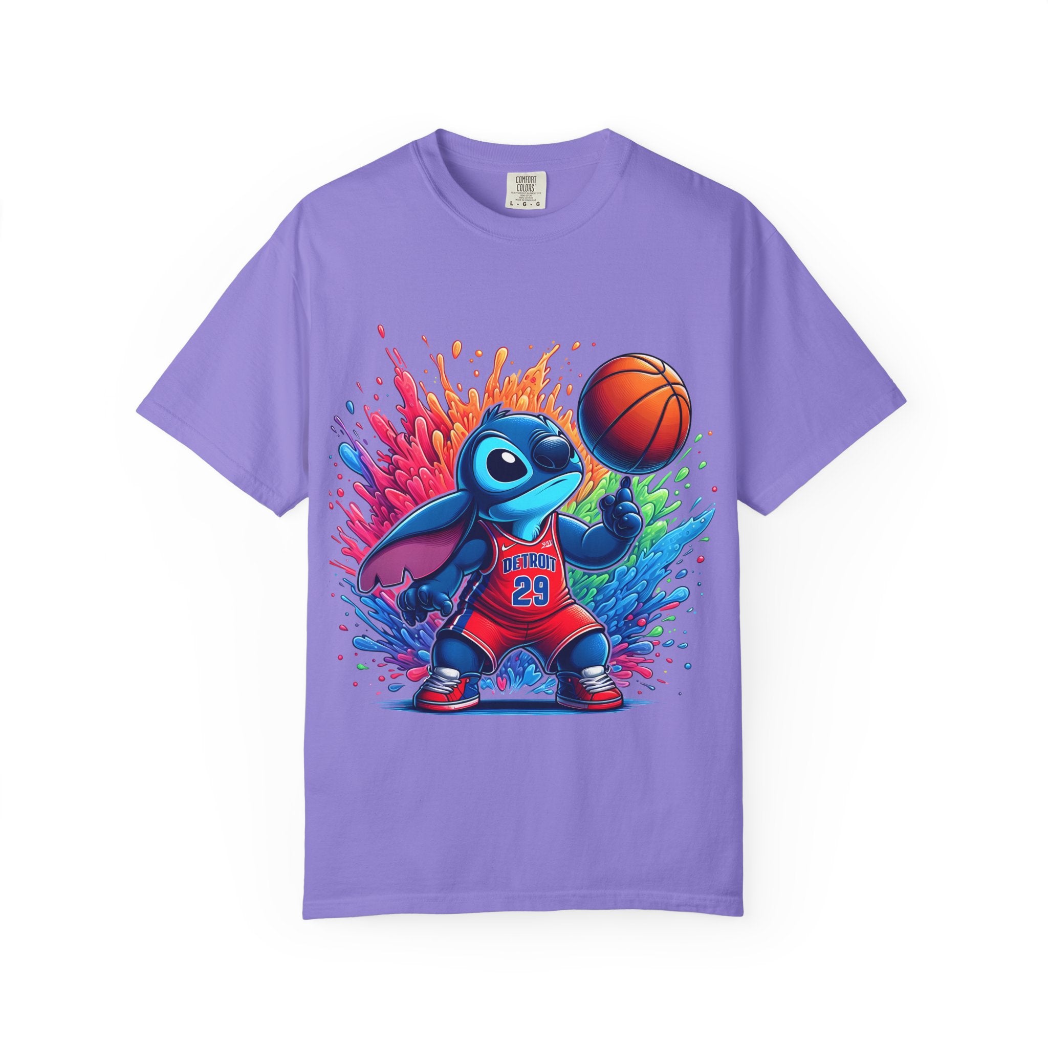 Stitch the Turtle Basketball T‑Shirt — Color Splash Sports Tee
