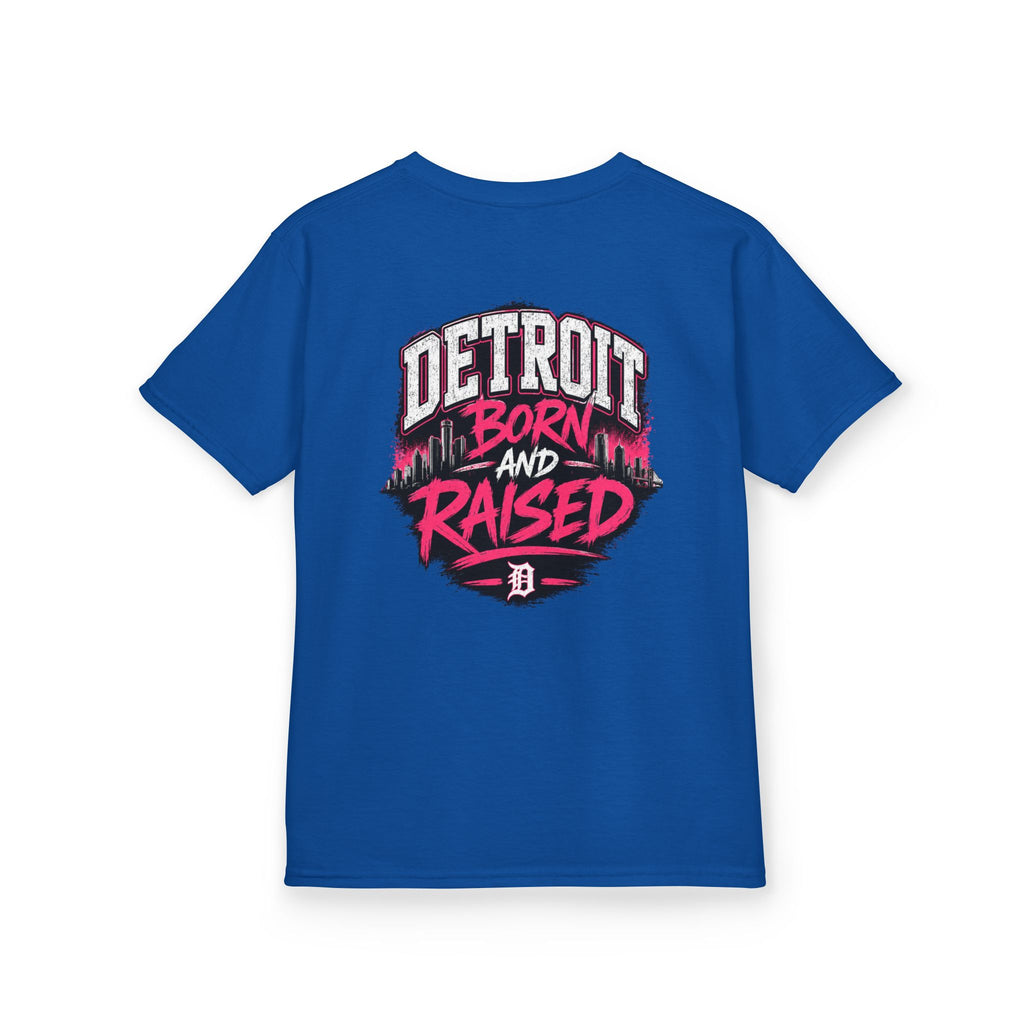 Detroit Born and Raised Kids Tee — Cost Walk Logo