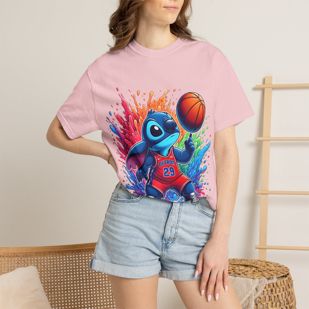 Stitch the Turtle Basketball T‑Shirt — Color Splash Sports Tee