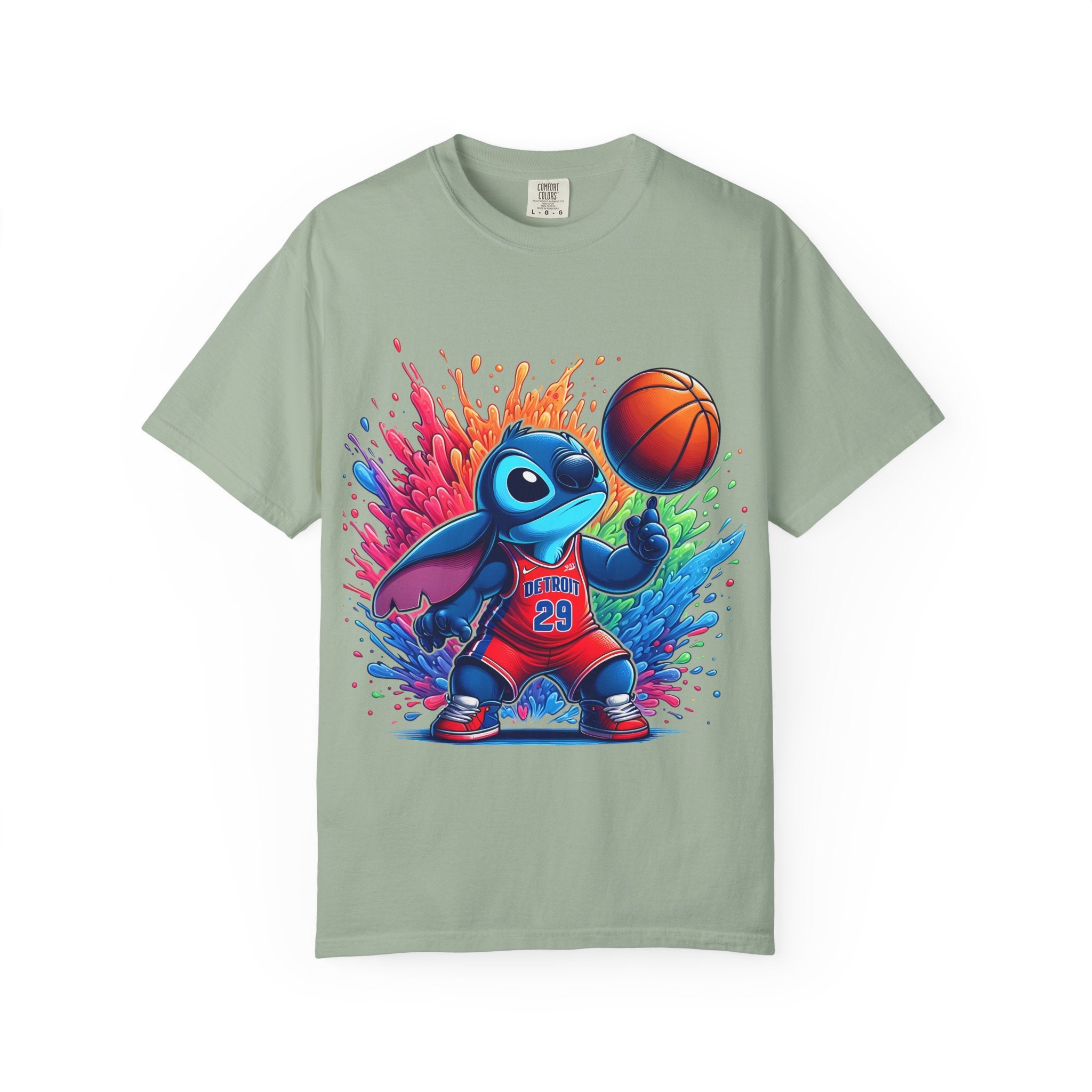 Stitch the Turtle Basketball T‑Shirt — Color Splash Sports Tee